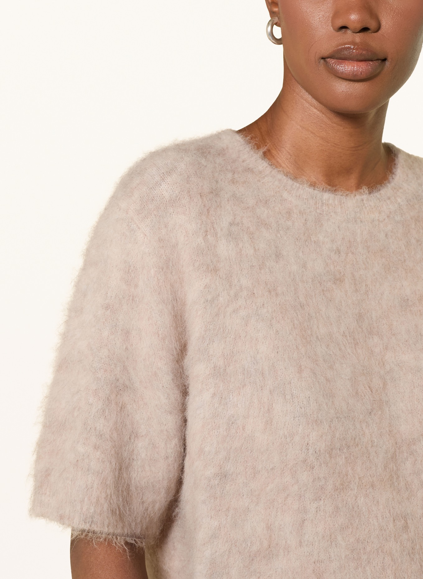MRS & HUGS Strickshirt mit Alpaka: BEIGE