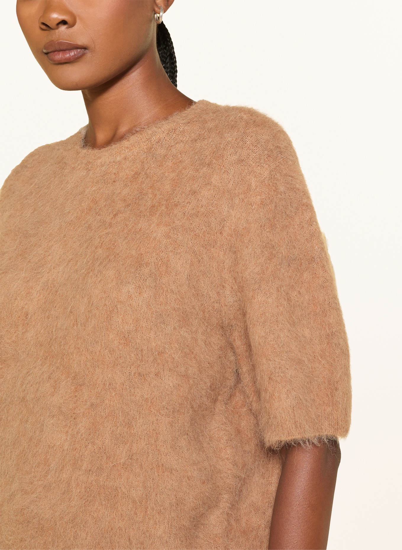 MRS & HUGS Haut en maille avec de l'alpaga: MARRON CLAIR
