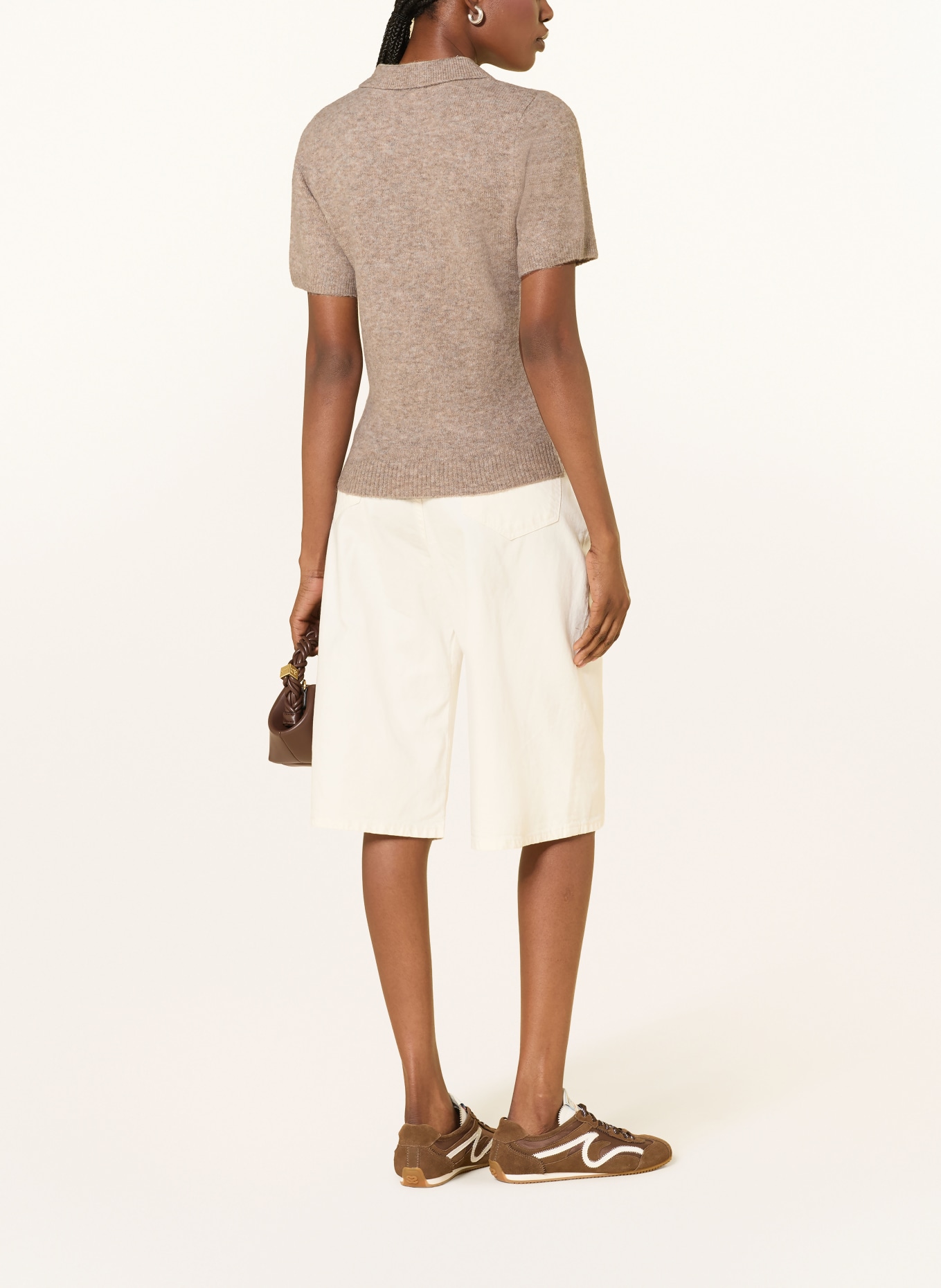MRS & HUGS Polo en maille: BEIGE
