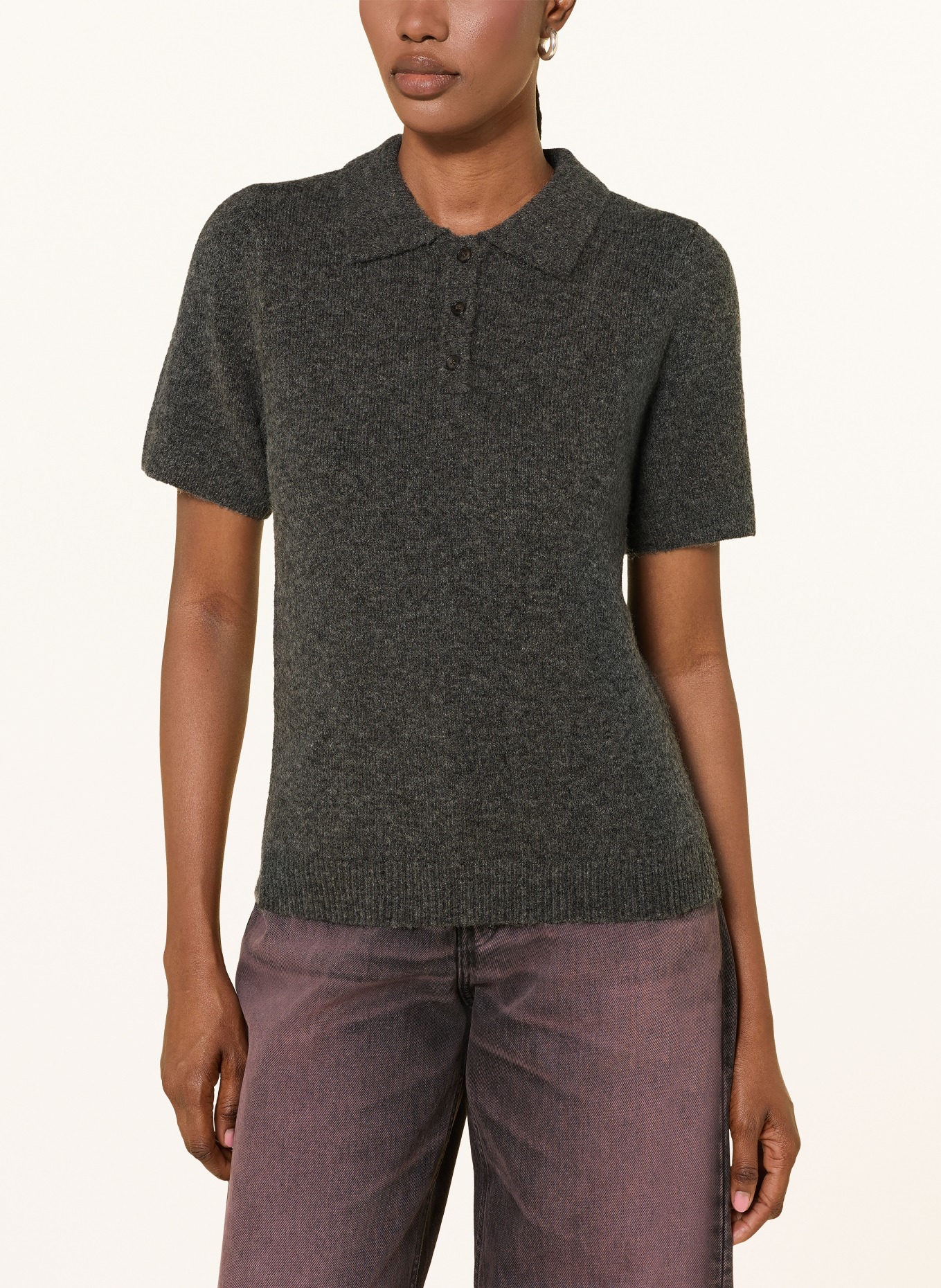 MRS & HUGS Polo en maille: GRIS