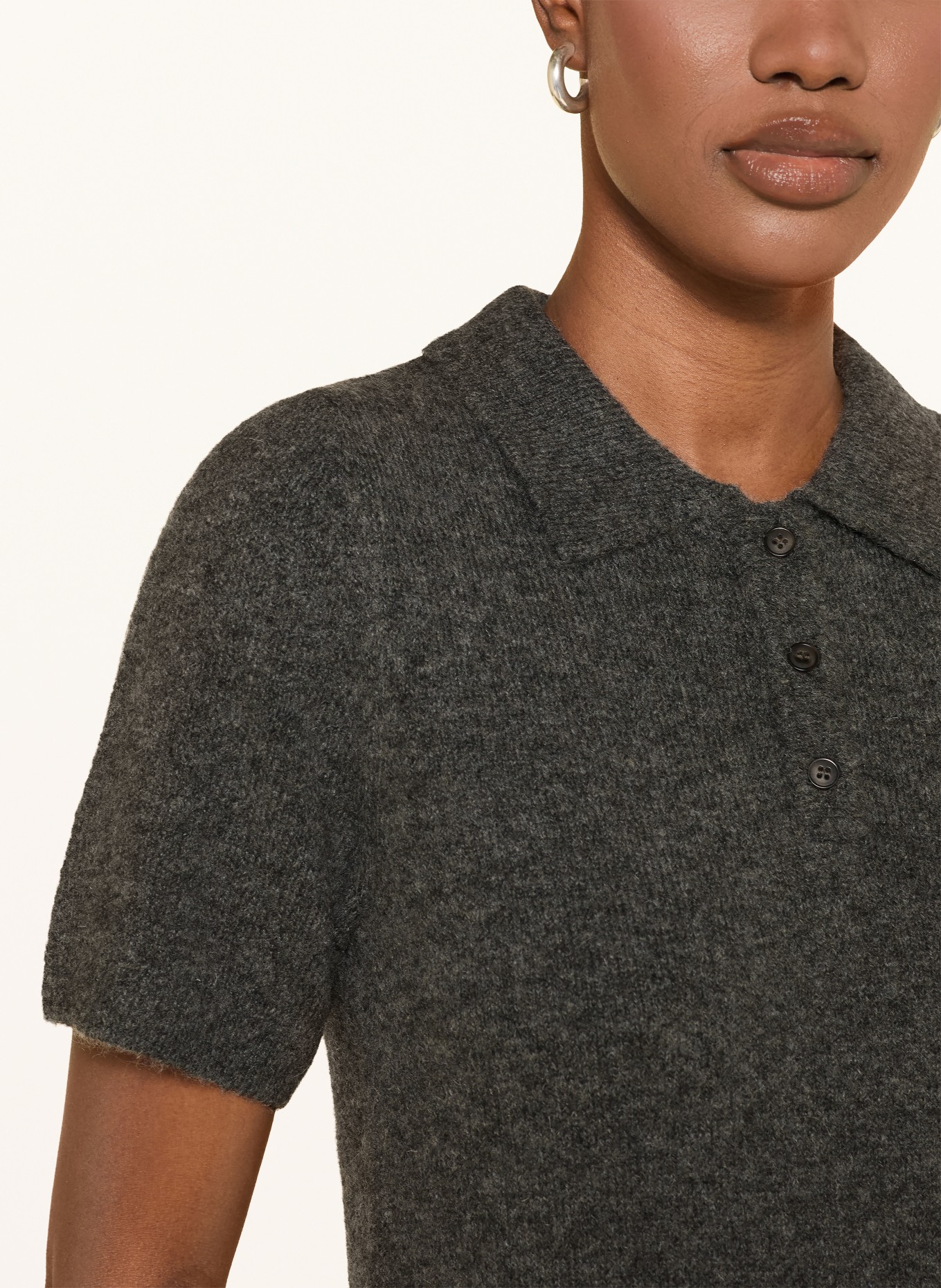 MRS & HUGS Polo en maille: GRIS