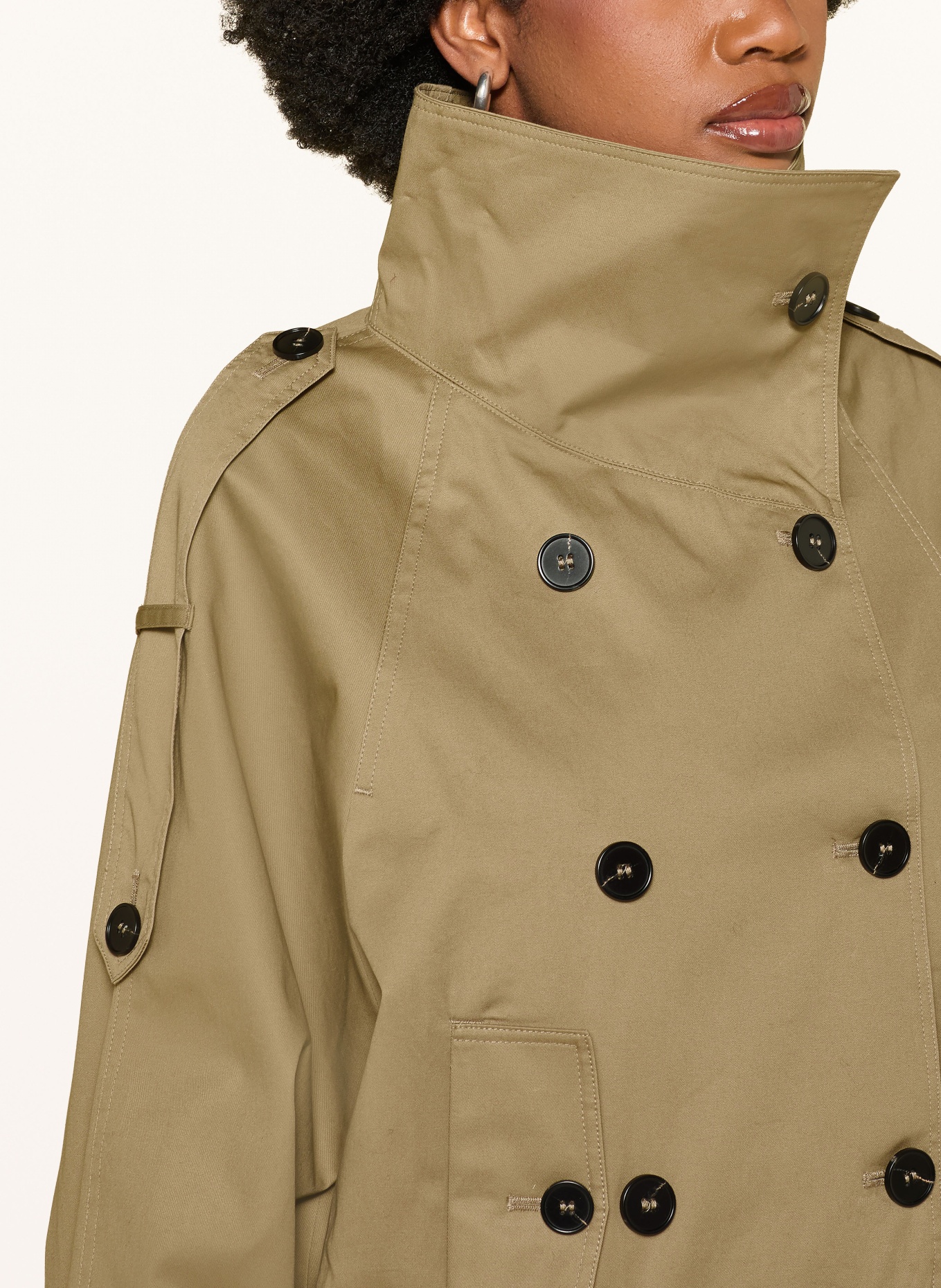 MRS & HUGS Trench-coat court: KAKI