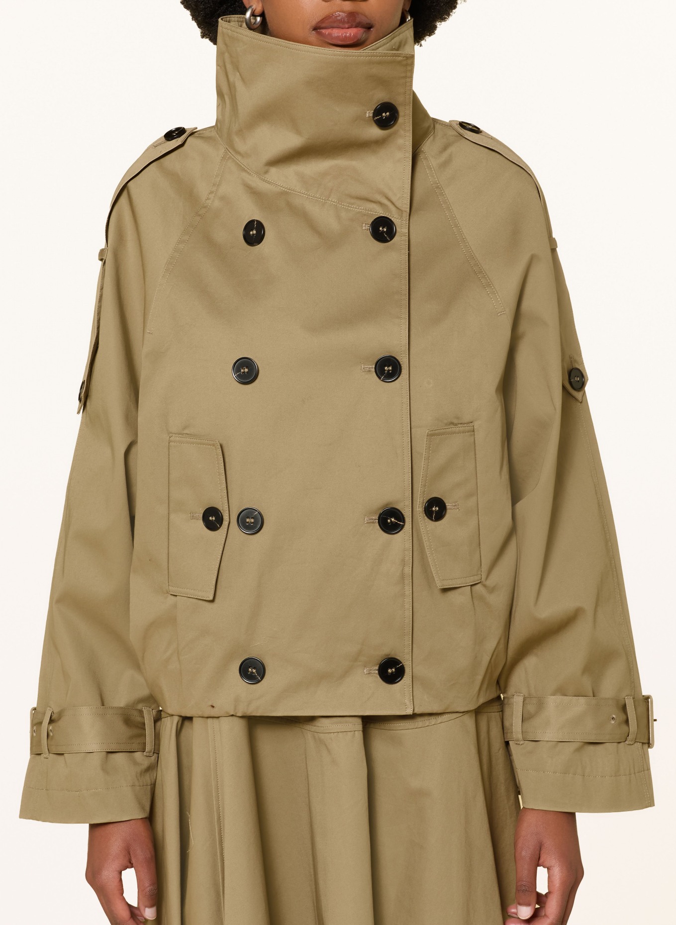 MRS & HUGS Trench-coat court: KAKI