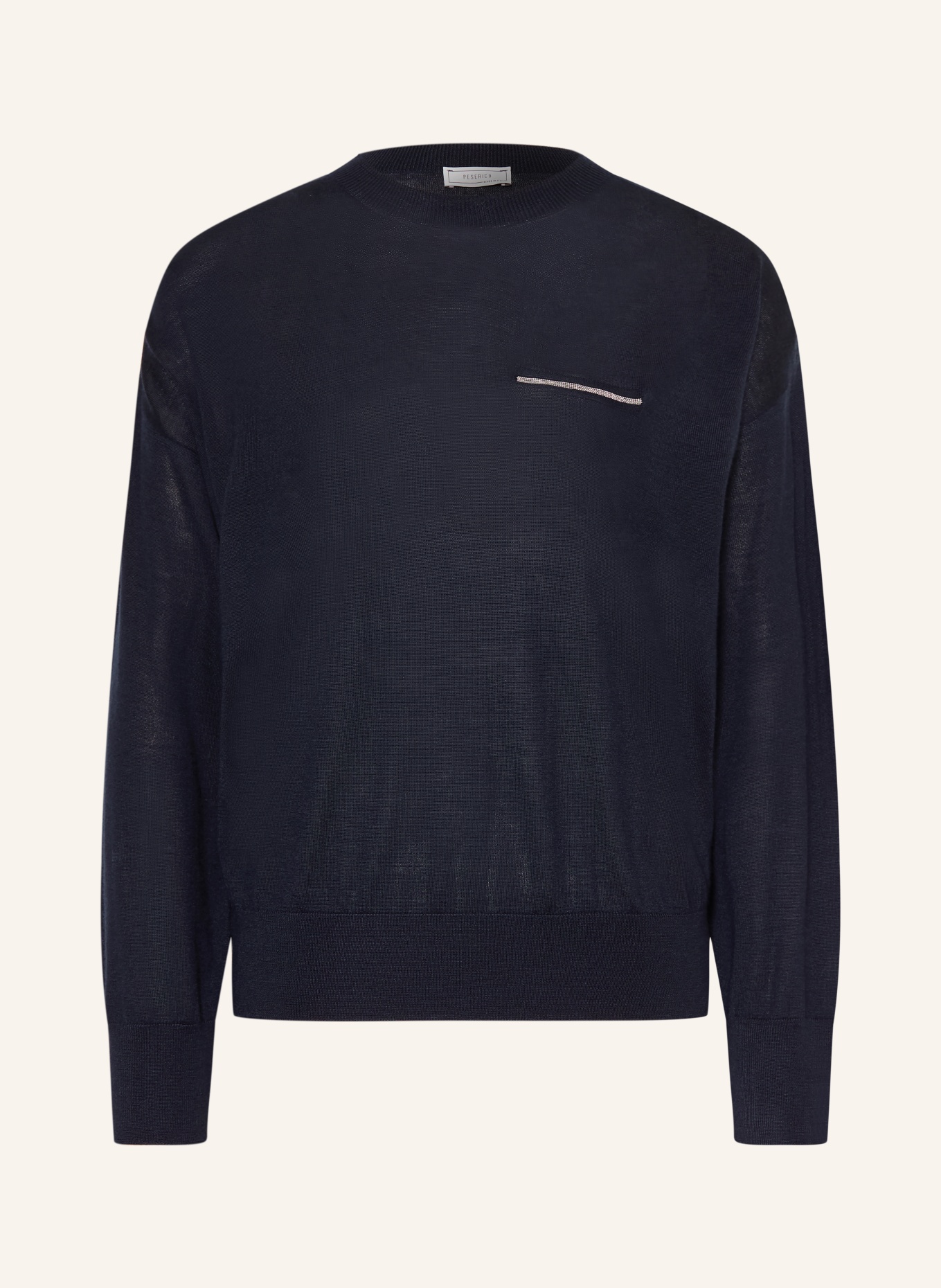 PESERICO Pullover mit Cashmere und Seide: DUNKELBLAU