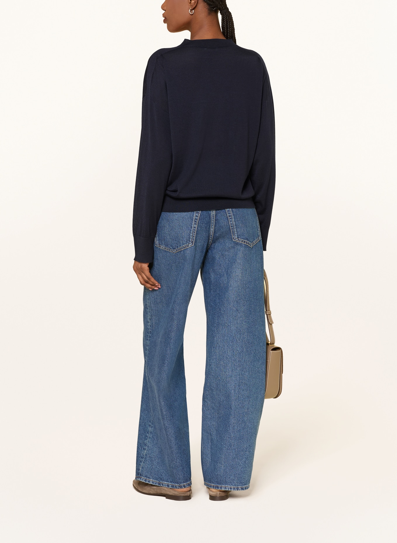 PESERICO Pullover mit Cashmere und Seide: DUNKELBLAU