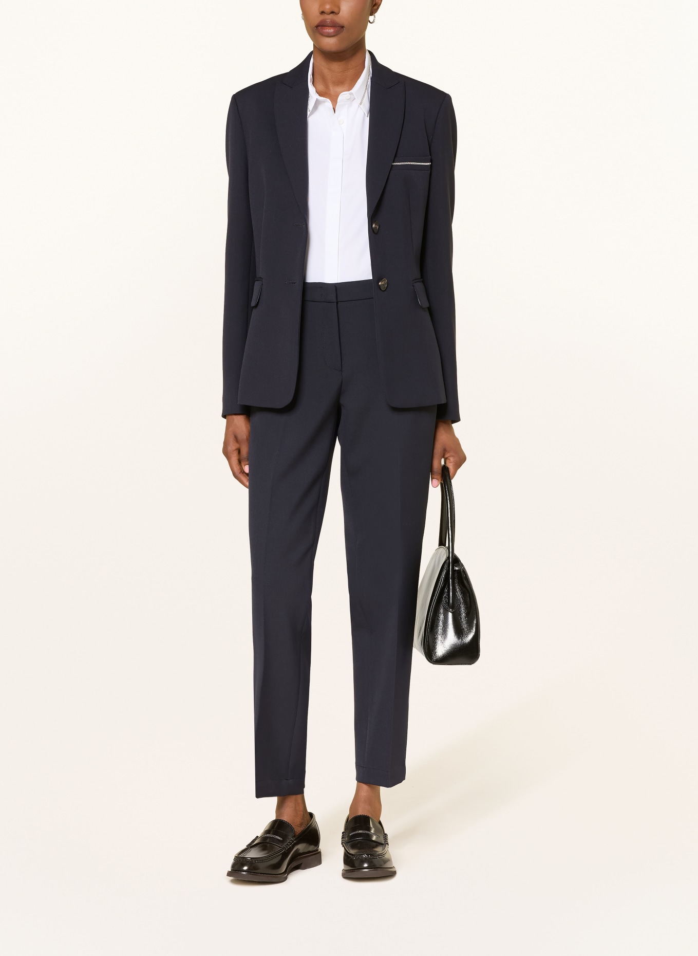 PESERICO Trousers: DARK BLUE
