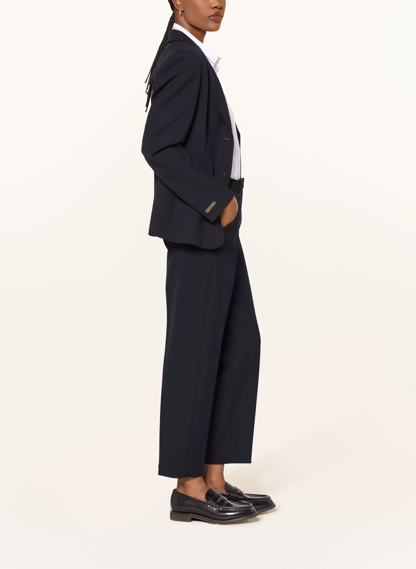 PESERICO Trousers: DARK BLUE