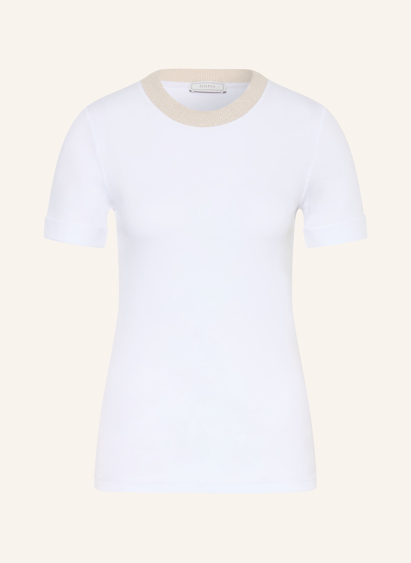 PESERICO T-shirt: WHITE / BEIGE