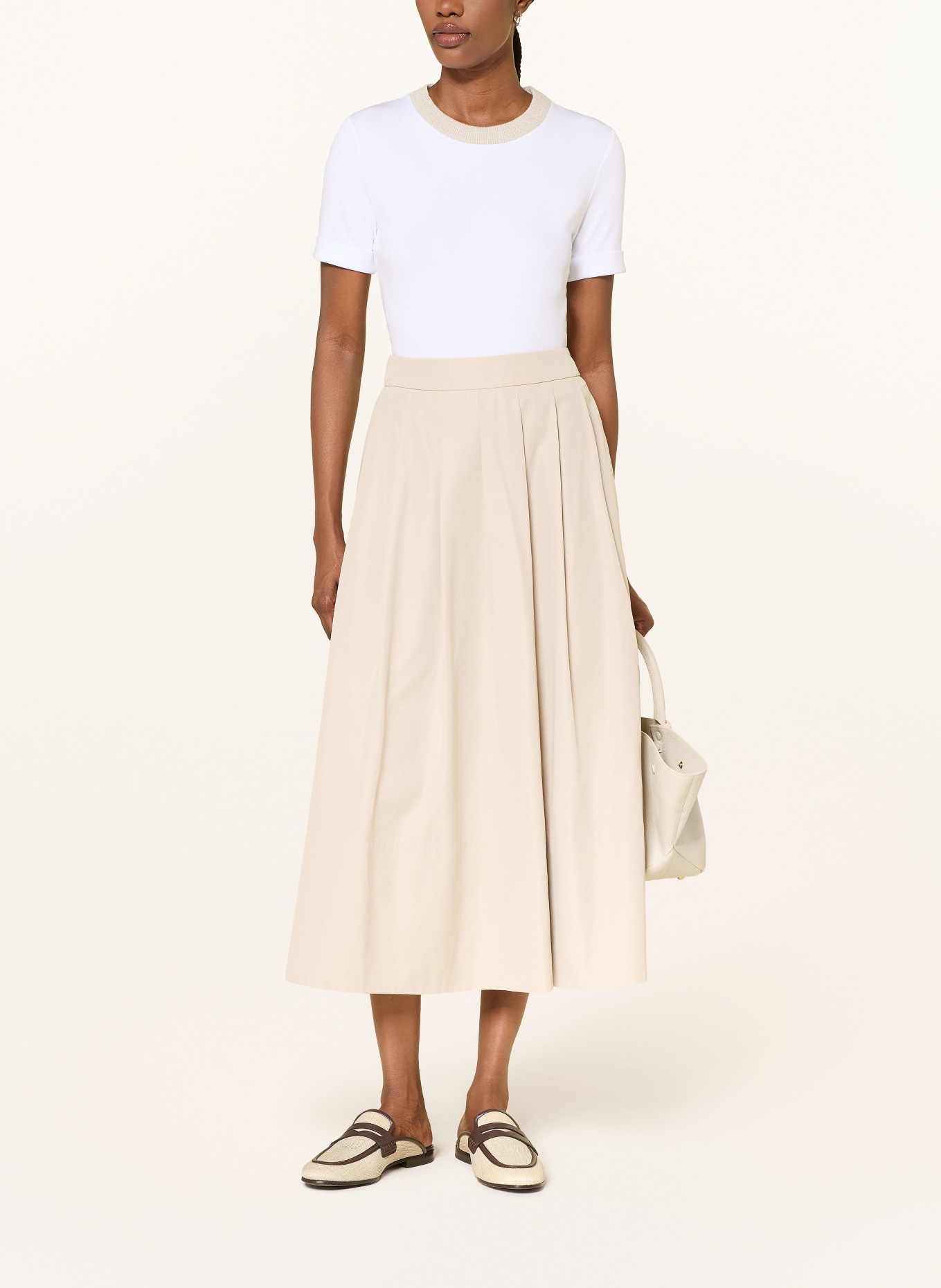 PESERICO T-shirt: WHITE / BEIGE