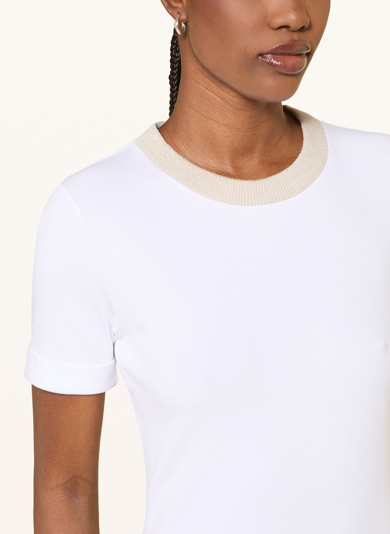 PESERICO T-shirt: WHITE / BEIGE