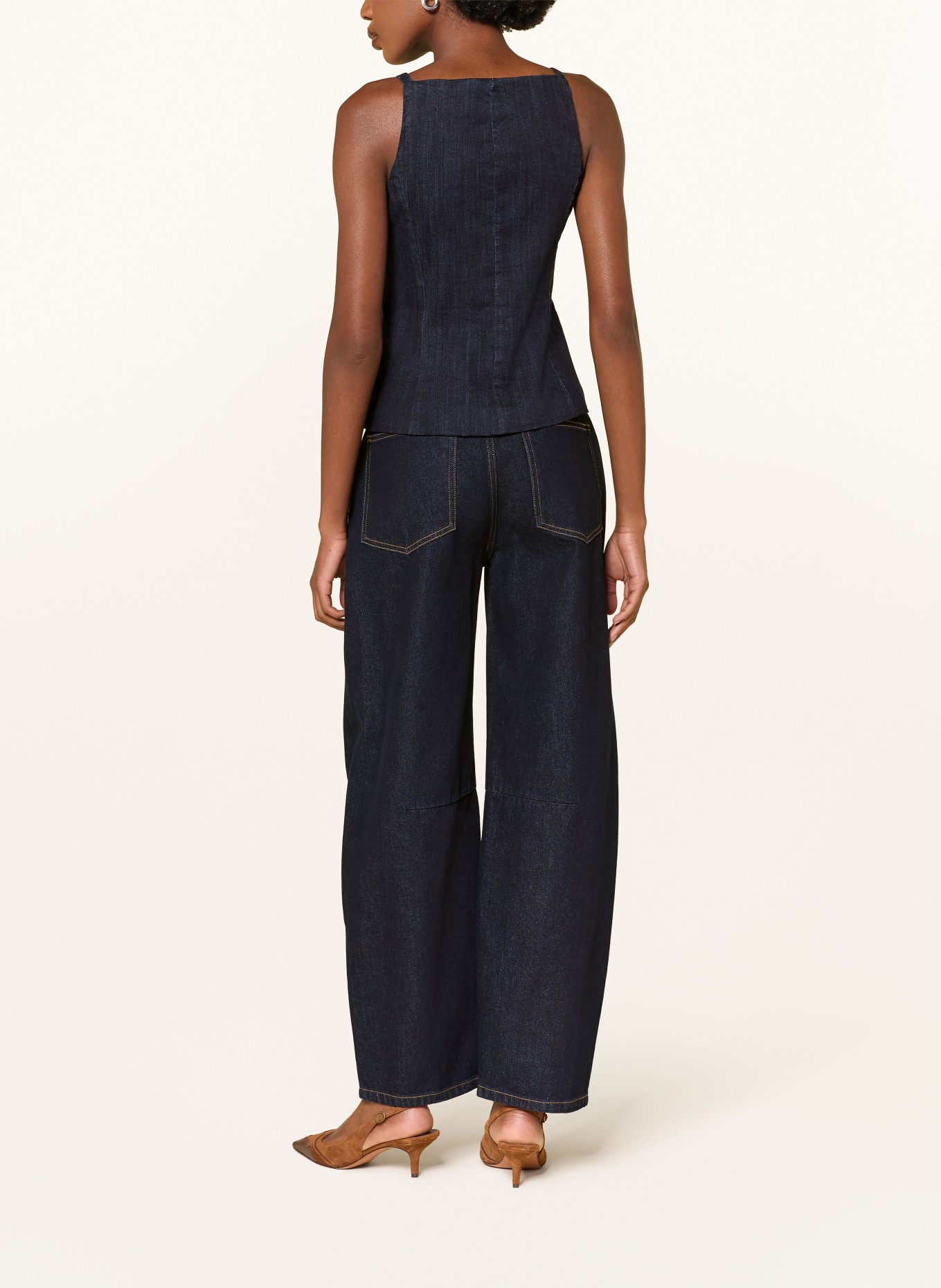 MRS & HUGS Blugi Barrel: RAW DENIM