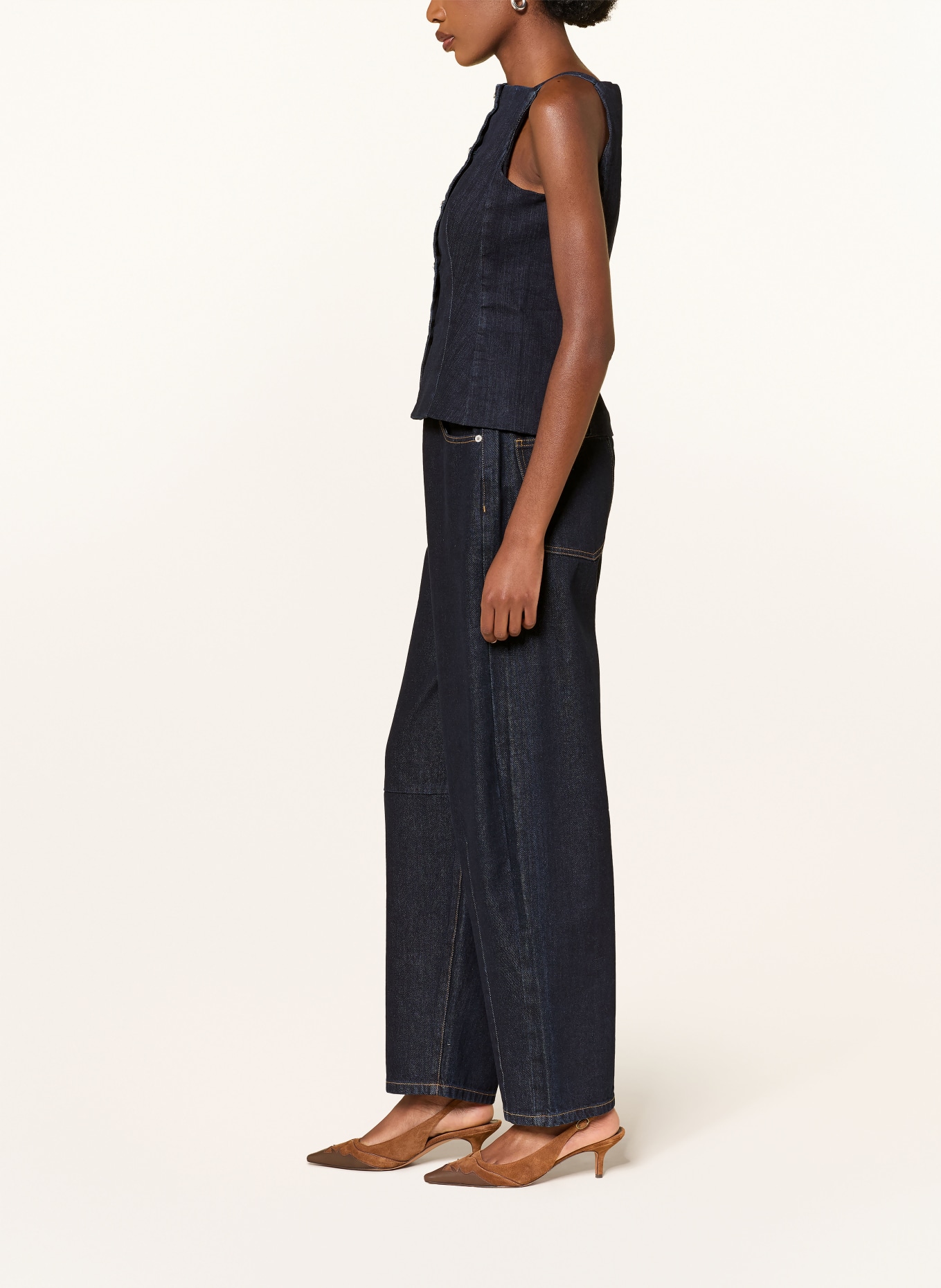 MRS & HUGS Blugi Barrel: RAW DENIM