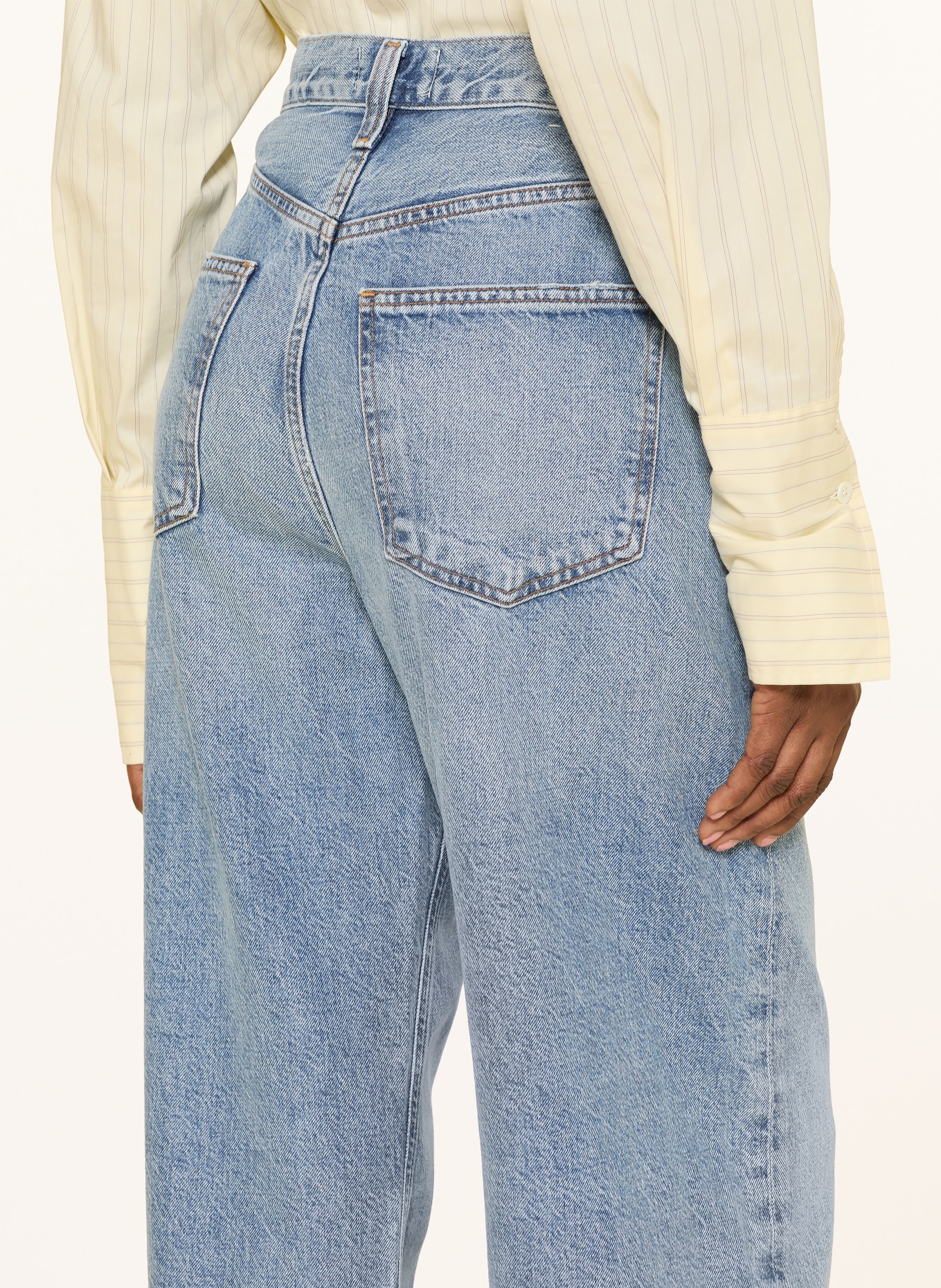 AGOLDE Wide Leg Jeans LOW CURVE: reset md vint ind