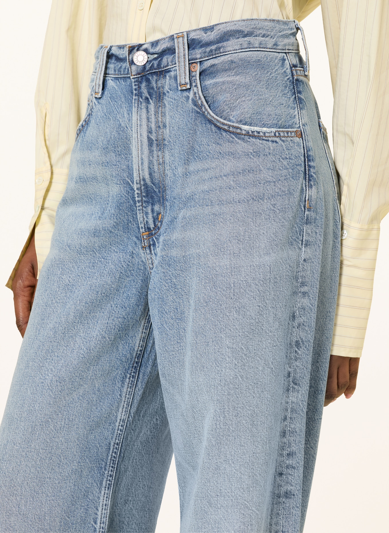 AGOLDE Wide Leg Jeans LOW CURVE: reset md vint ind