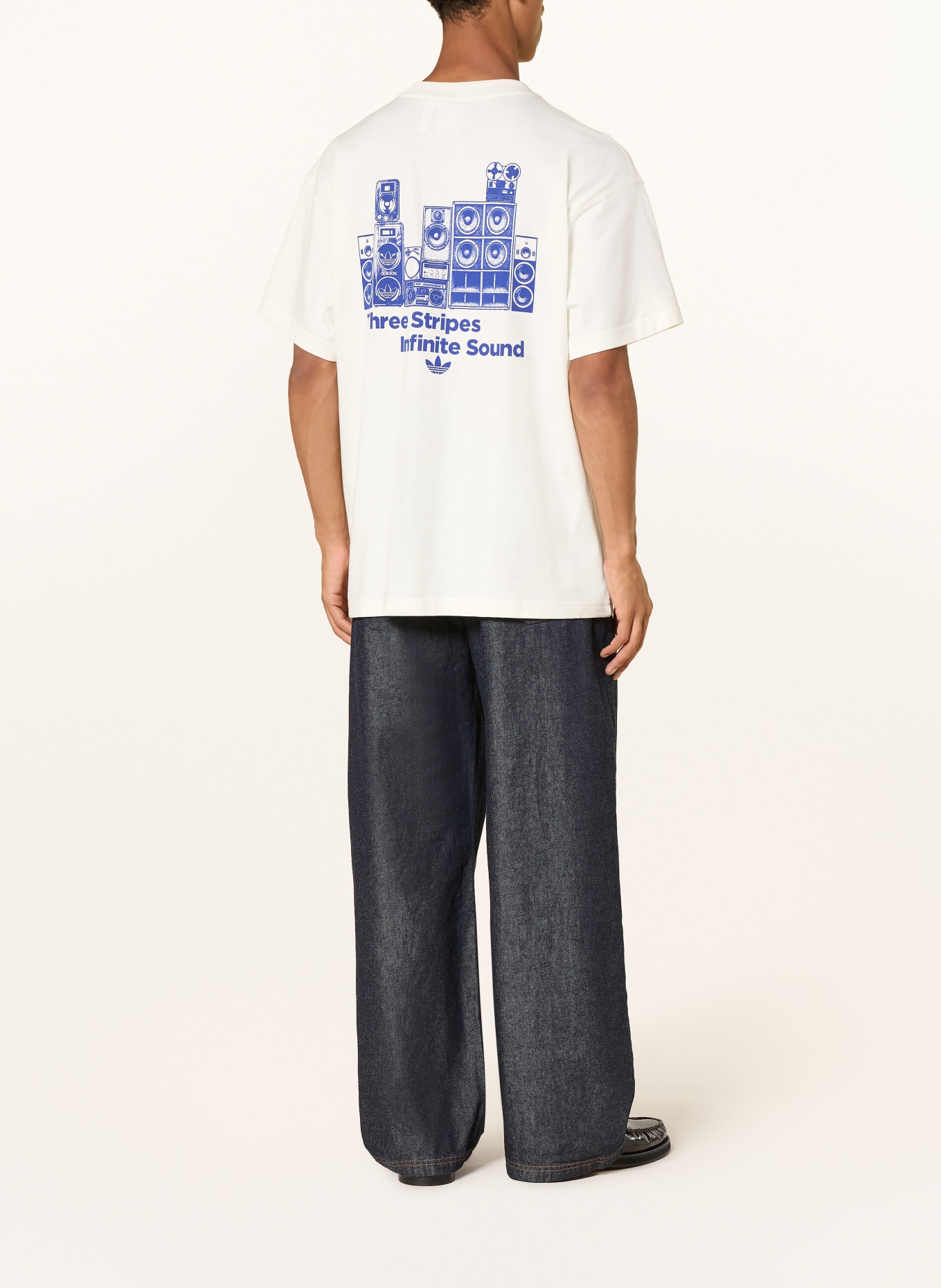 adidas Originals T-Shirt LOFI: WEISS / DUNKELBLAU