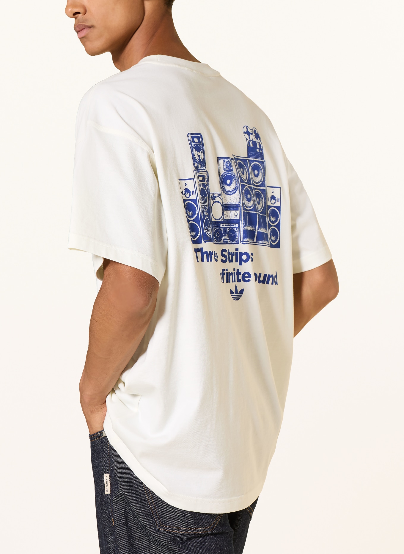 adidas Originals T-Shirt LOFI: WEISS / DUNKELBLAU