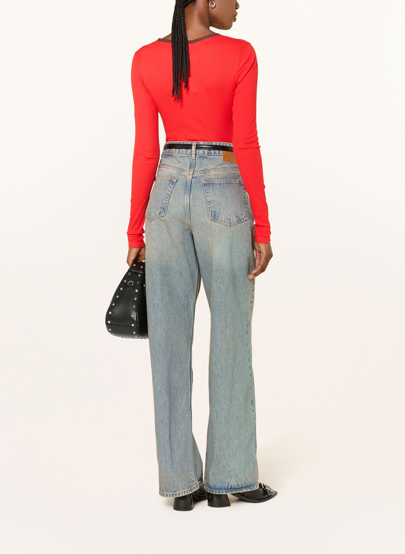 GANNI Wide Leg Jeans IZEY: 567 MID BLUE VINTAGE