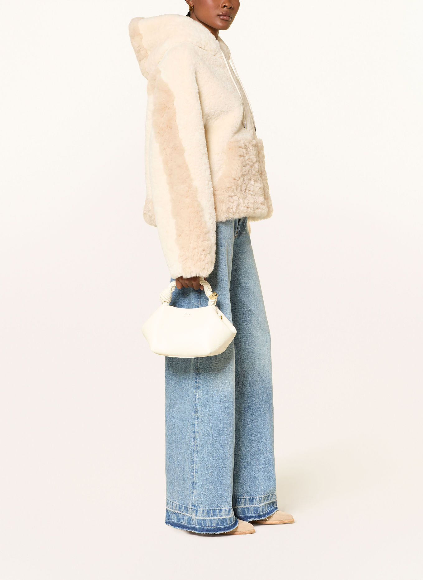 MRS & HUGS Kunstfell-Jacke: ECRU