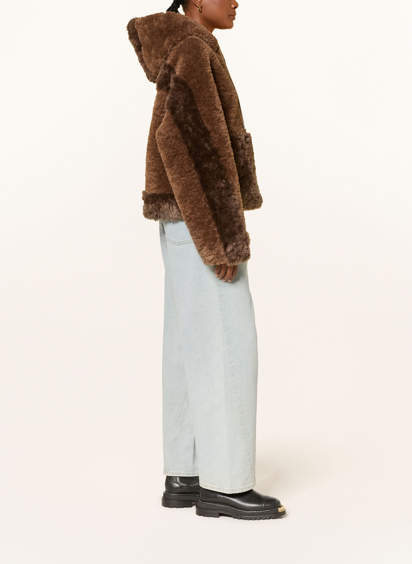 MRS & HUGS Kunstfell-Jacke: BRAUN