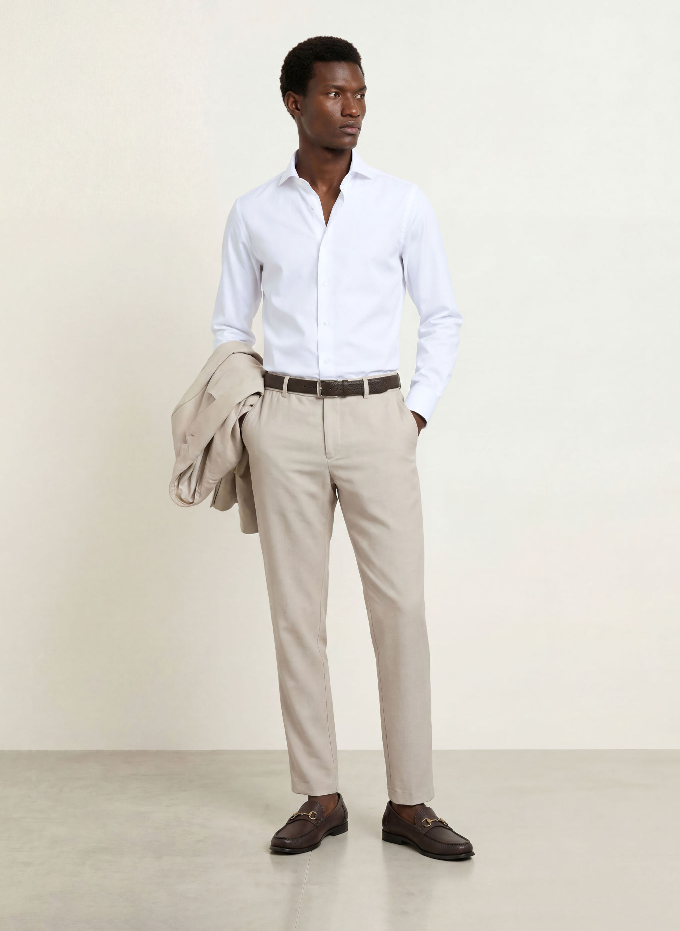 STROKESMAN'S Cămașă Comfort Fit: ALB