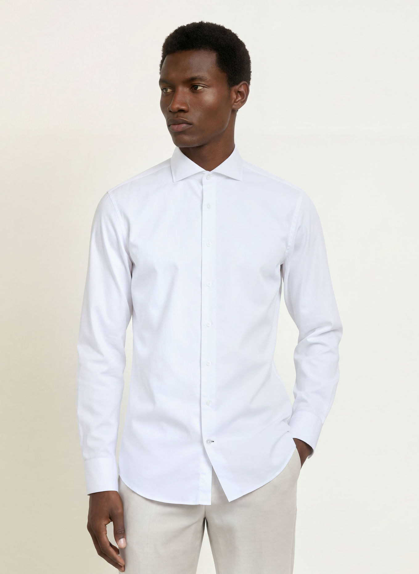 STROKESMAN'S Cămașă Comfort Fit: ALB
