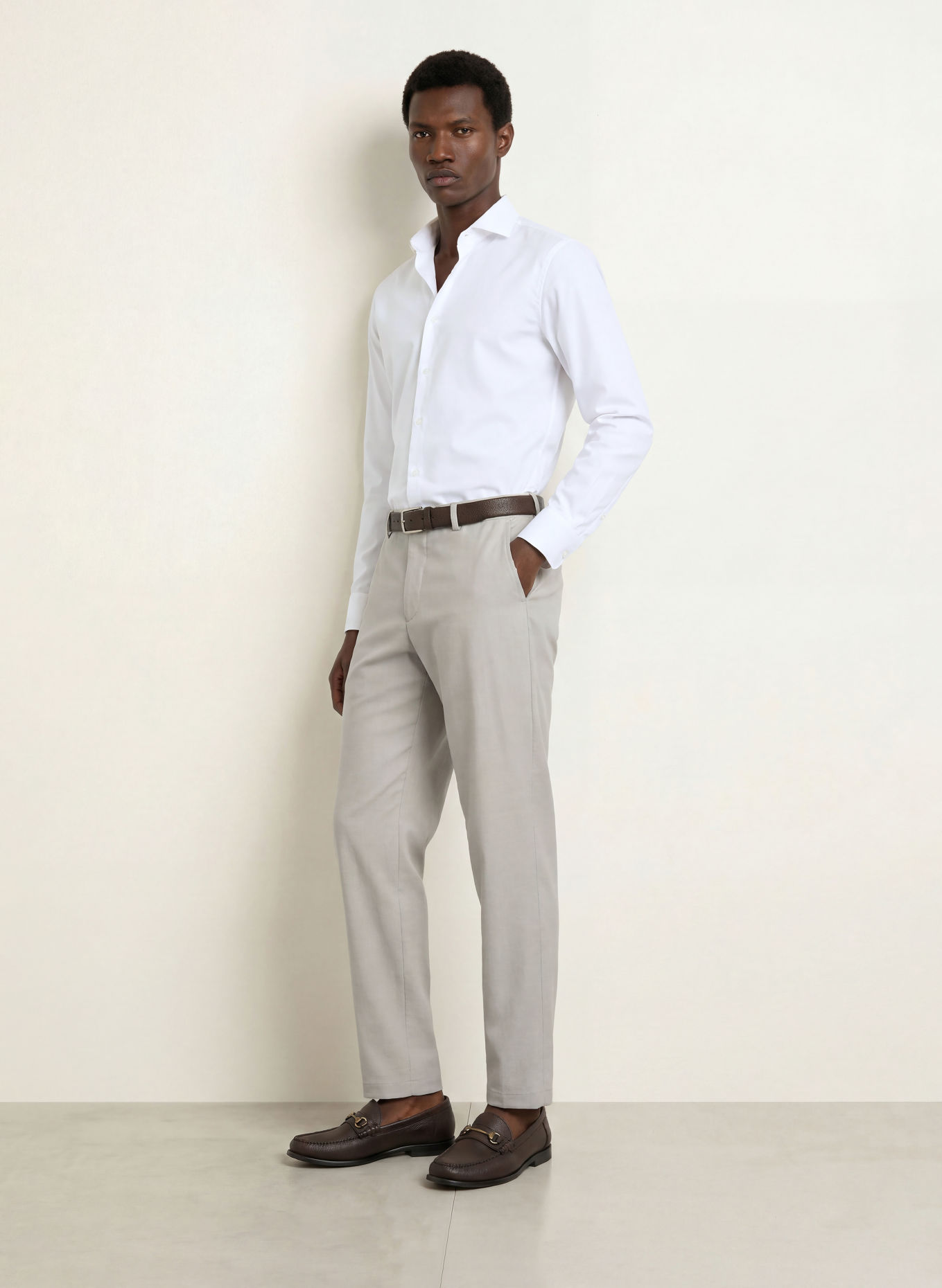 STROKESMAN'S Cămașă Comfort Fit: ALB