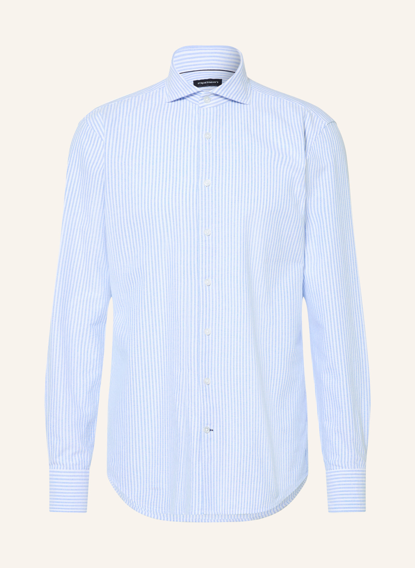STROKESMAN'S Koszula o kroju slim fit: JASNONIEBIESKI / BIAŁY