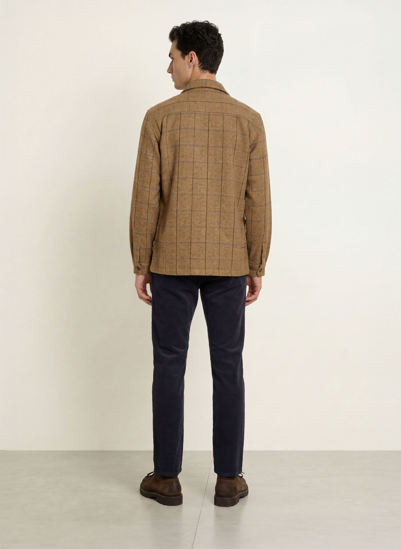 STROKESMAN'S Overshirt: DARK BROWN / OLIVE / DARK BLUE