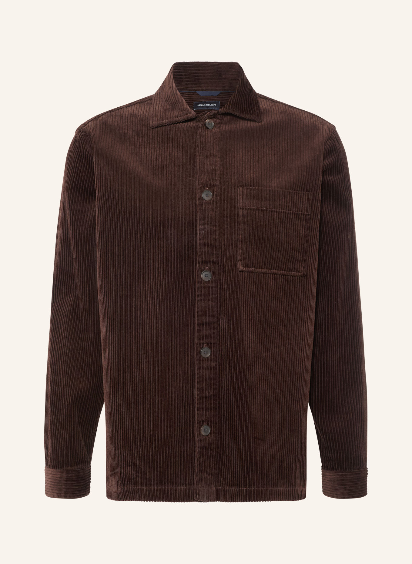 STROKESMAN'S Corduroy overshirt: DARK BROWN