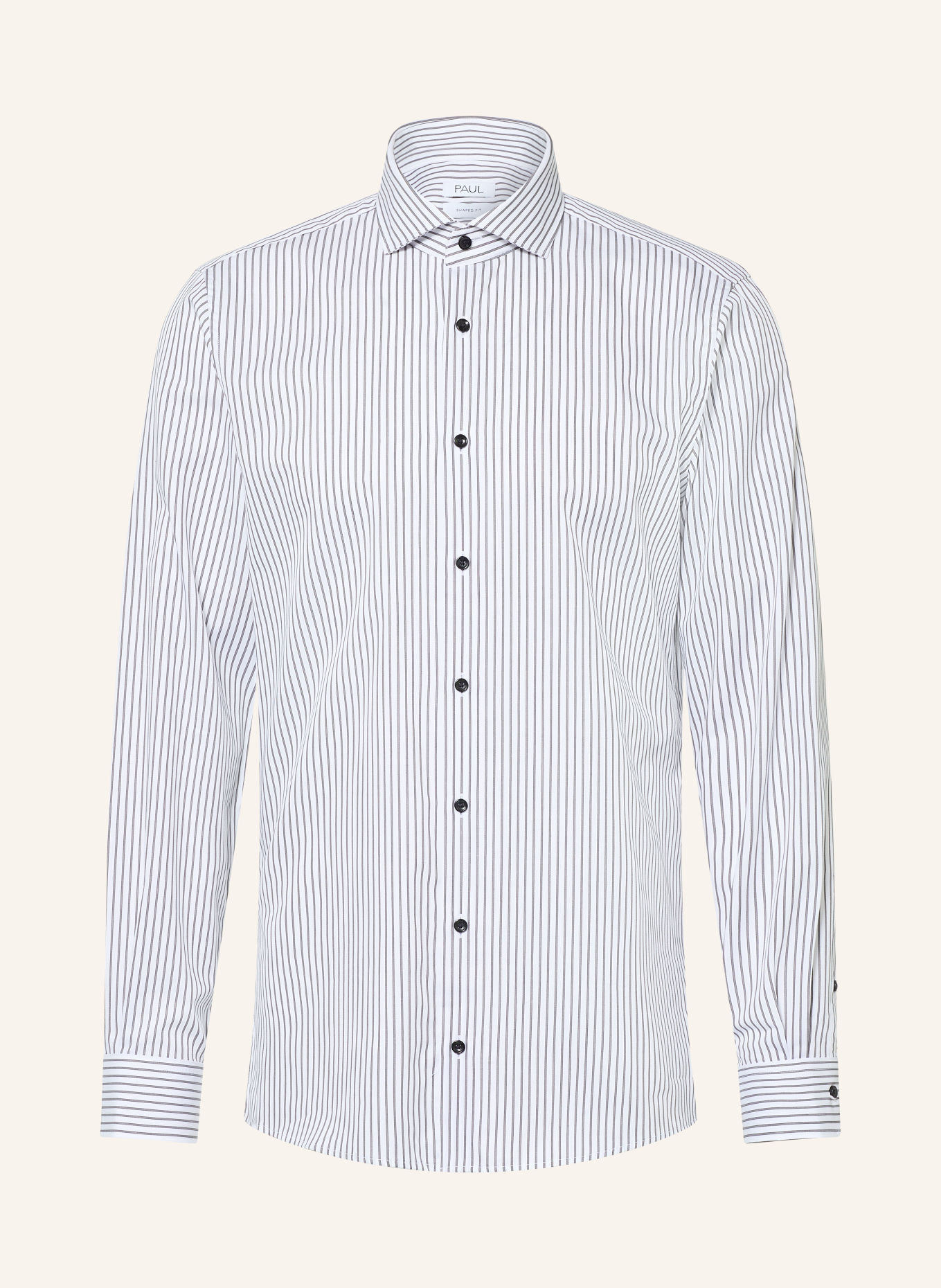 PAUL Koszula o kroju Shaped Fit: BIAŁY / CZARNY