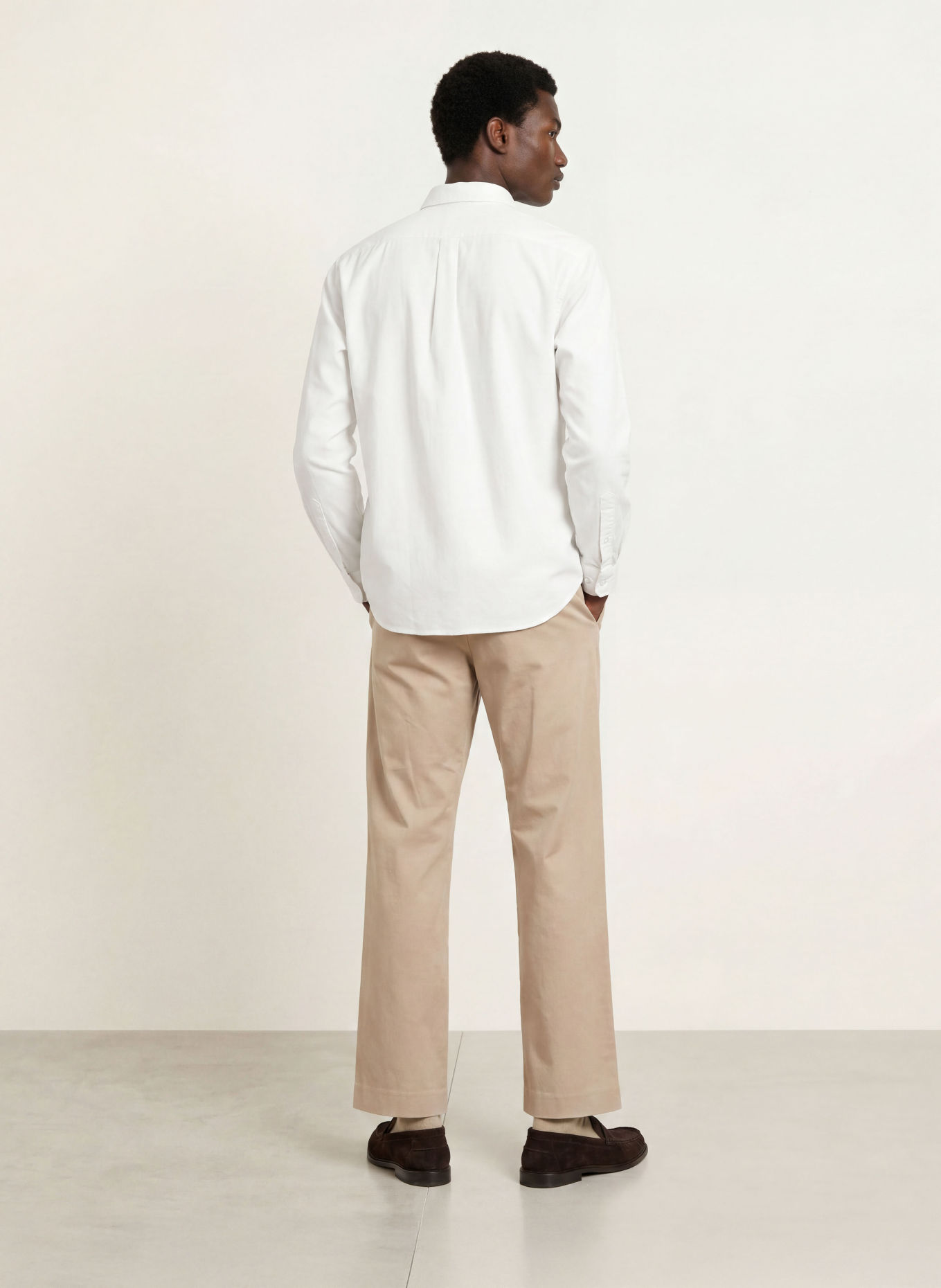 PAUL Cordskjorta Comfort Fit: VIT