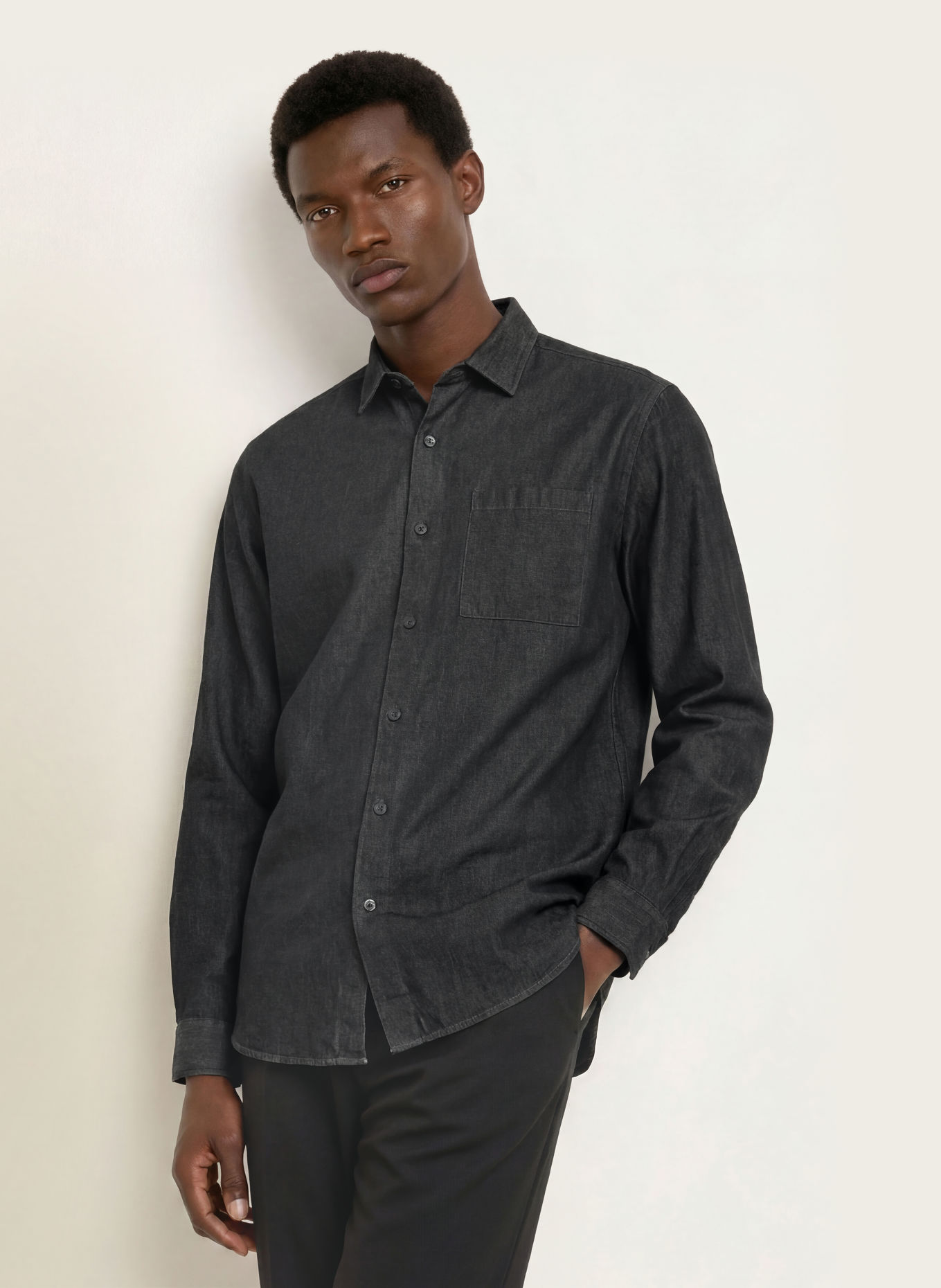 PAUL Jeansskjorta Comfort Fit: SVART