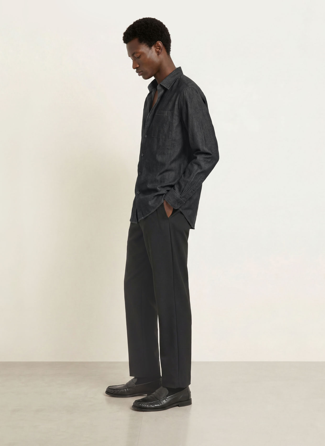 PAUL Jeansskjorta Comfort Fit: SVART