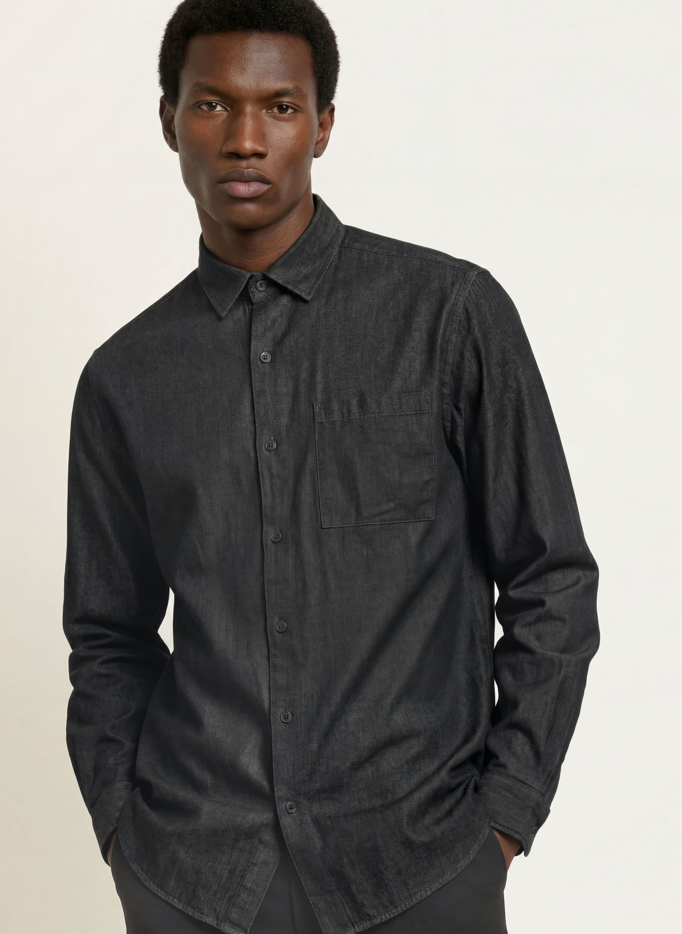 PAUL Jeansskjorta Comfort Fit: SVART