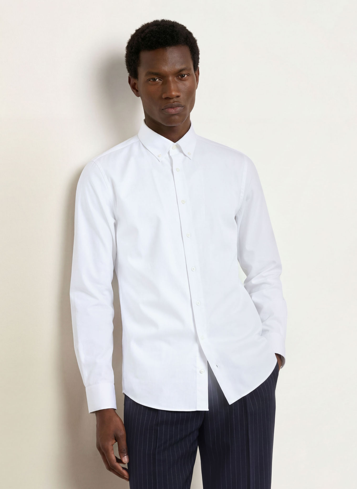 PAUL Skjorta Shaped Fit: VIT
