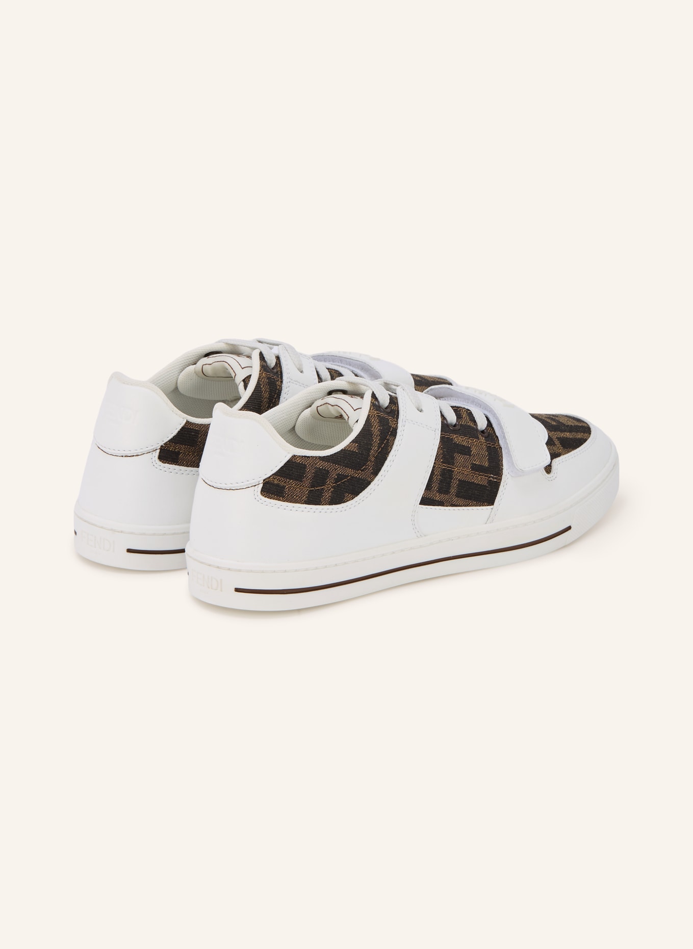 FENDI Sneakers: WIT / LICHTBRUIN / MARRON FONCÉ