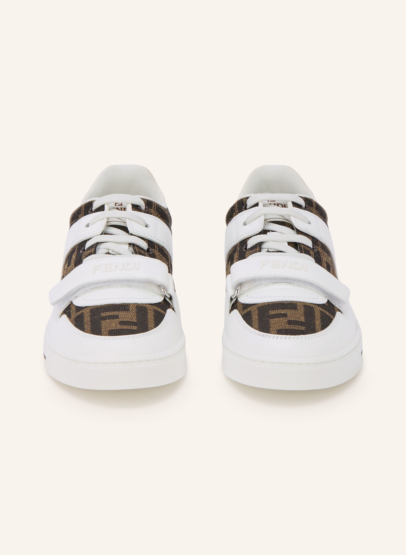 FENDI Sneakers: WIT / LICHTBRUIN / MARRON FONCÉ
