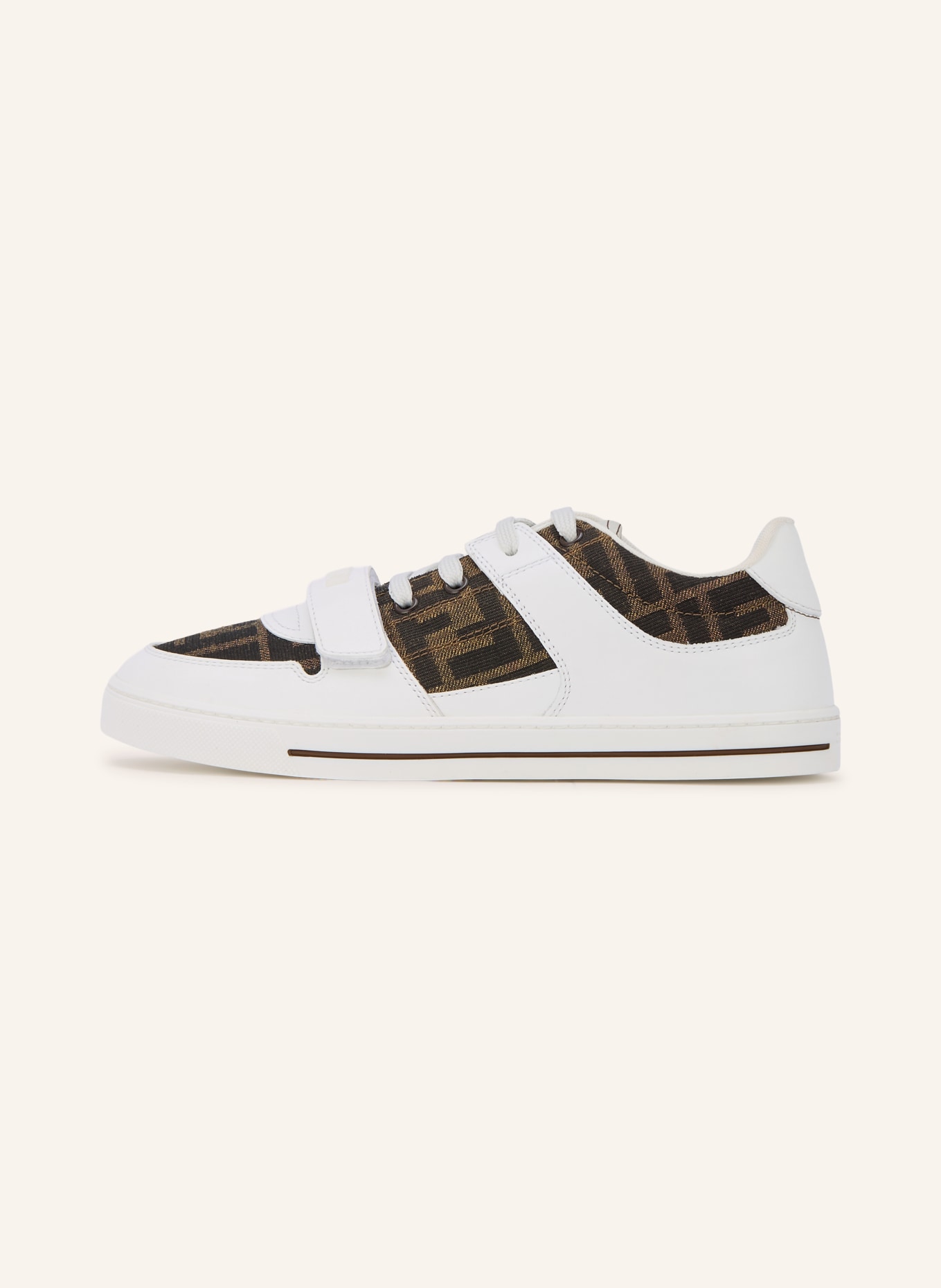 FENDI Sneakers: WIT / LICHTBRUIN / MARRON FONCÉ