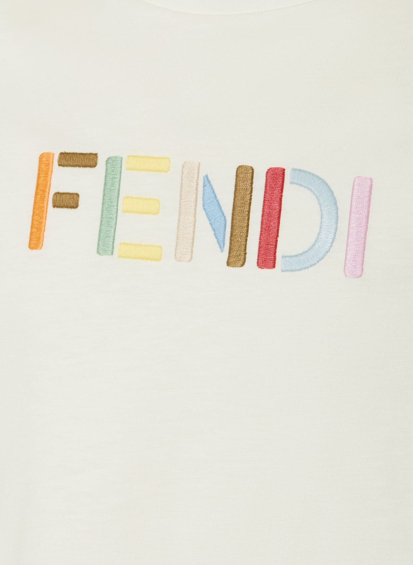 FENDI T-Shirt: WEISS / HELLLILA / ORANGE