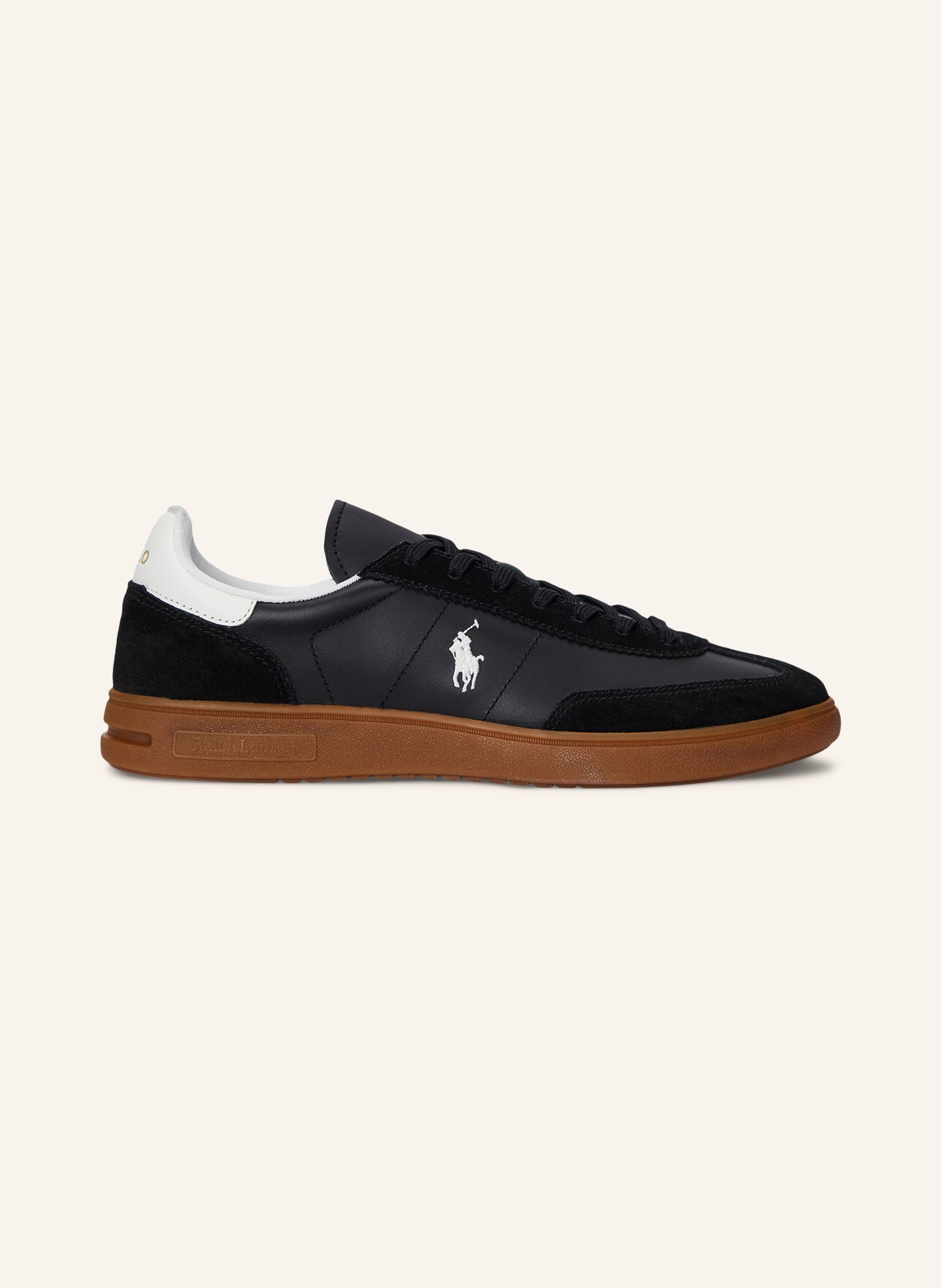 POLO RALPH LAUREN Sneaker: SCHWARZ / WEISS
