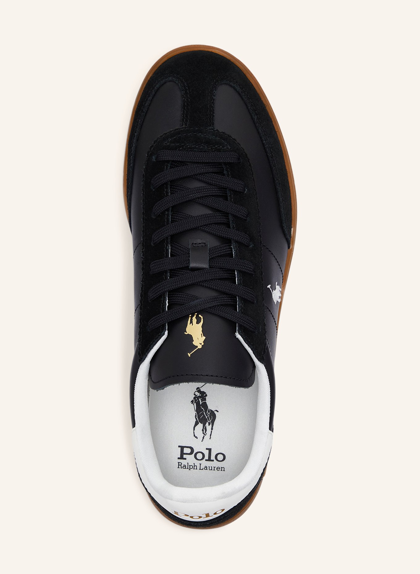 POLO RALPH LAUREN Sneaker: SCHWARZ / WEISS