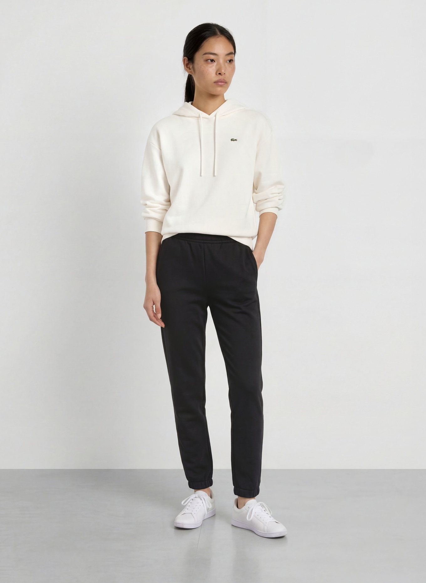 LACOSTE Hoodie: WIT
