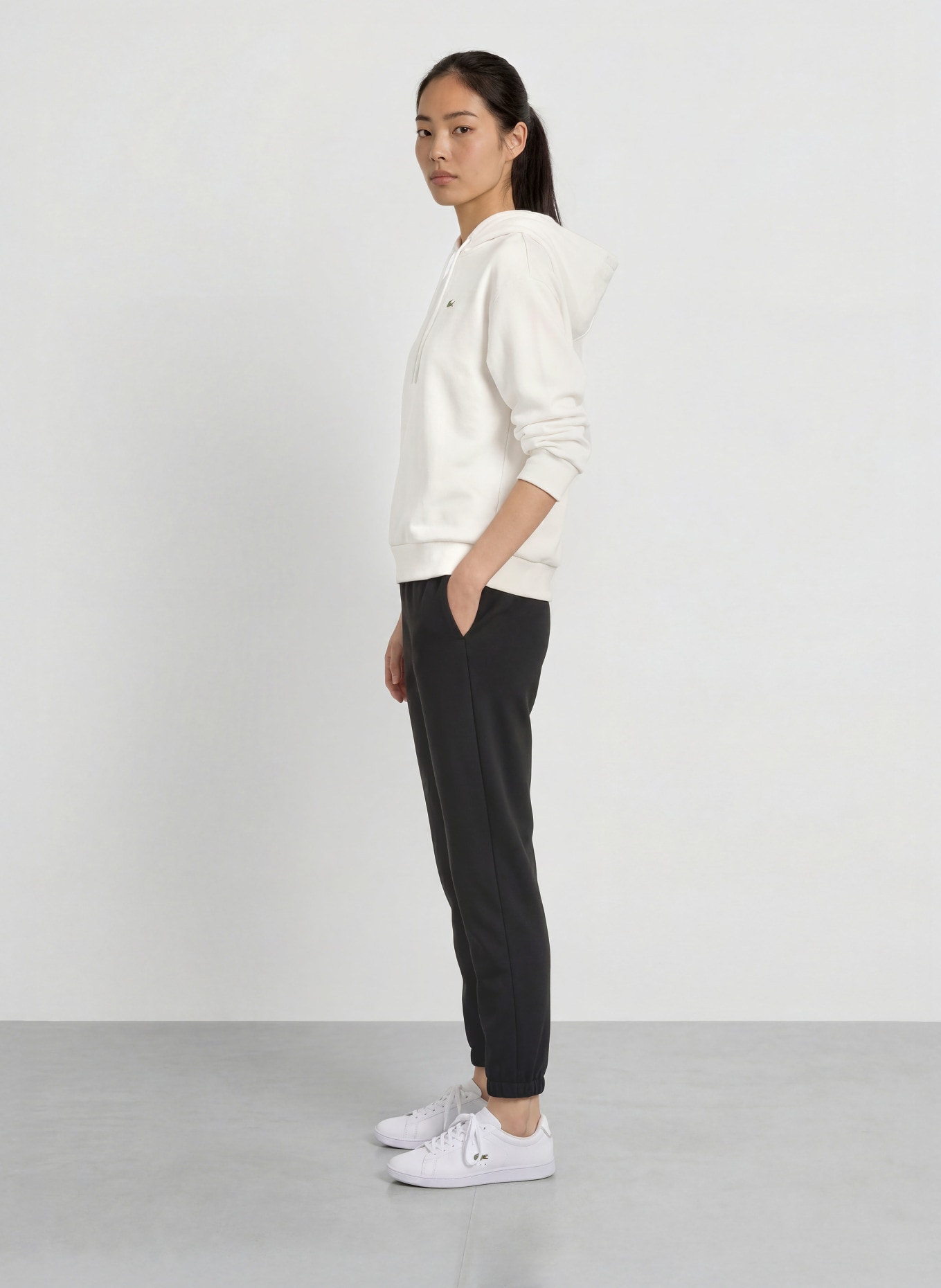 LACOSTE Hoodie: WIT