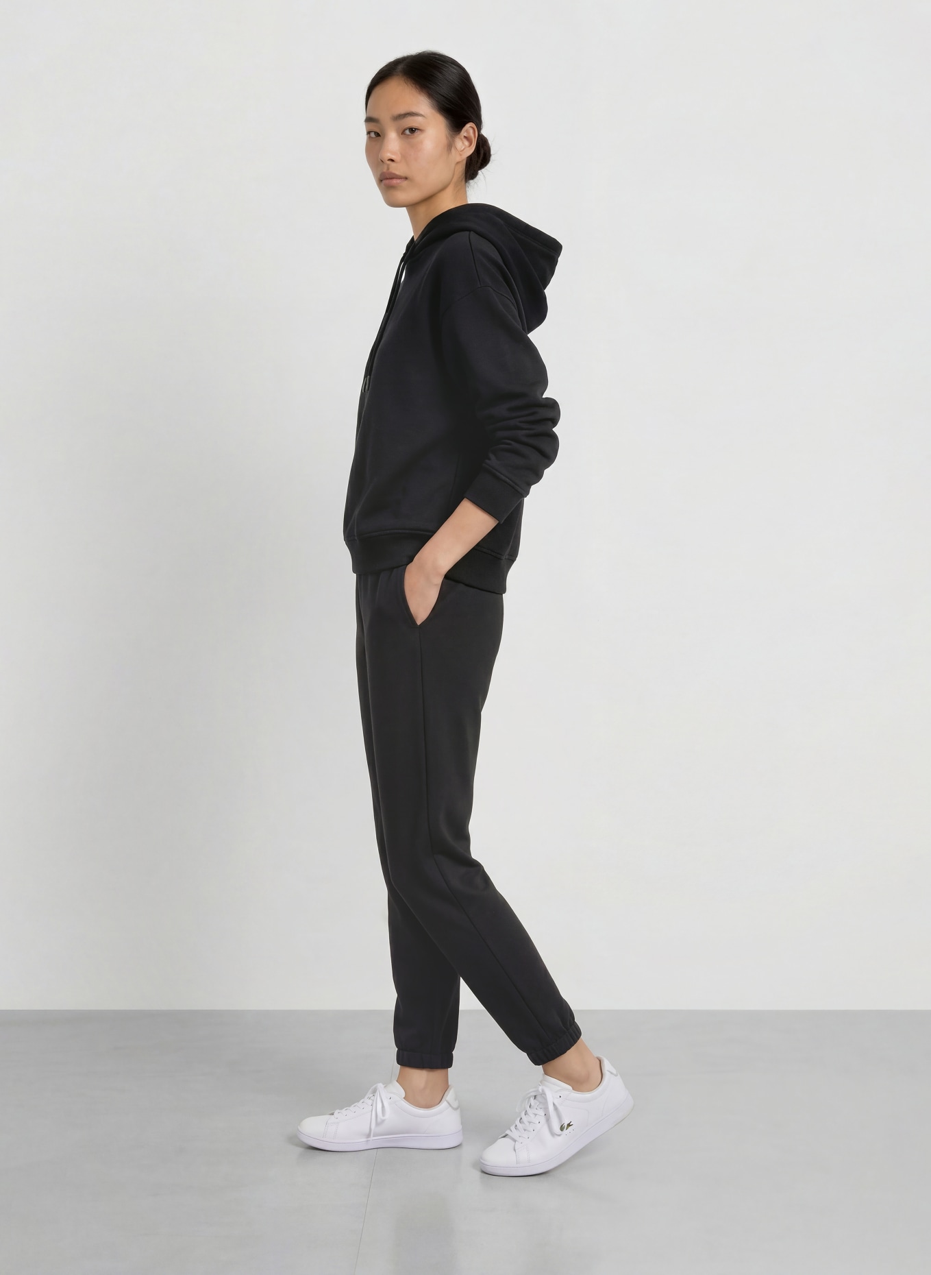 LACOSTE Hoodie: ZWART
