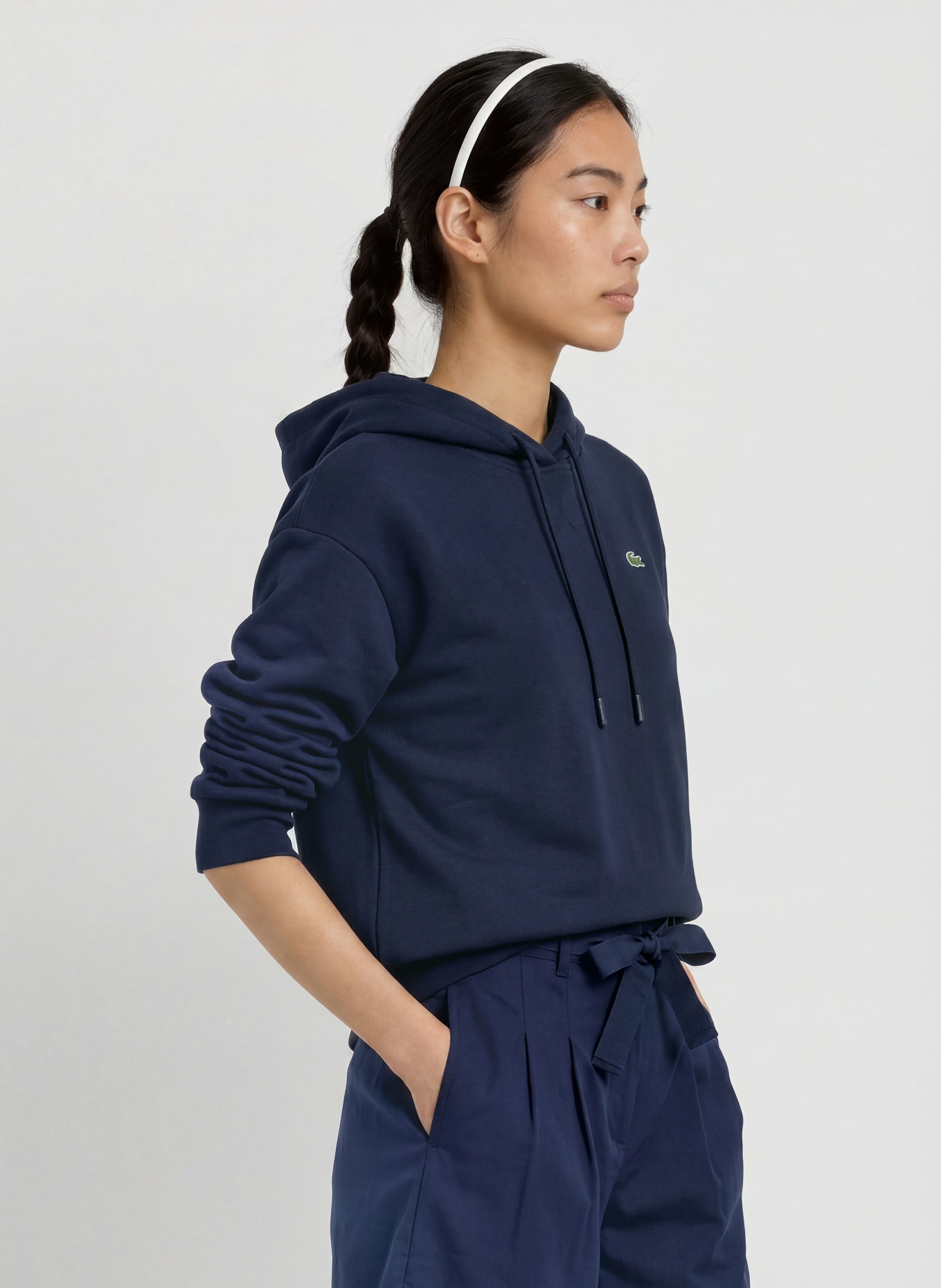 LACOSTE Hoodie: DONKERBLAUW