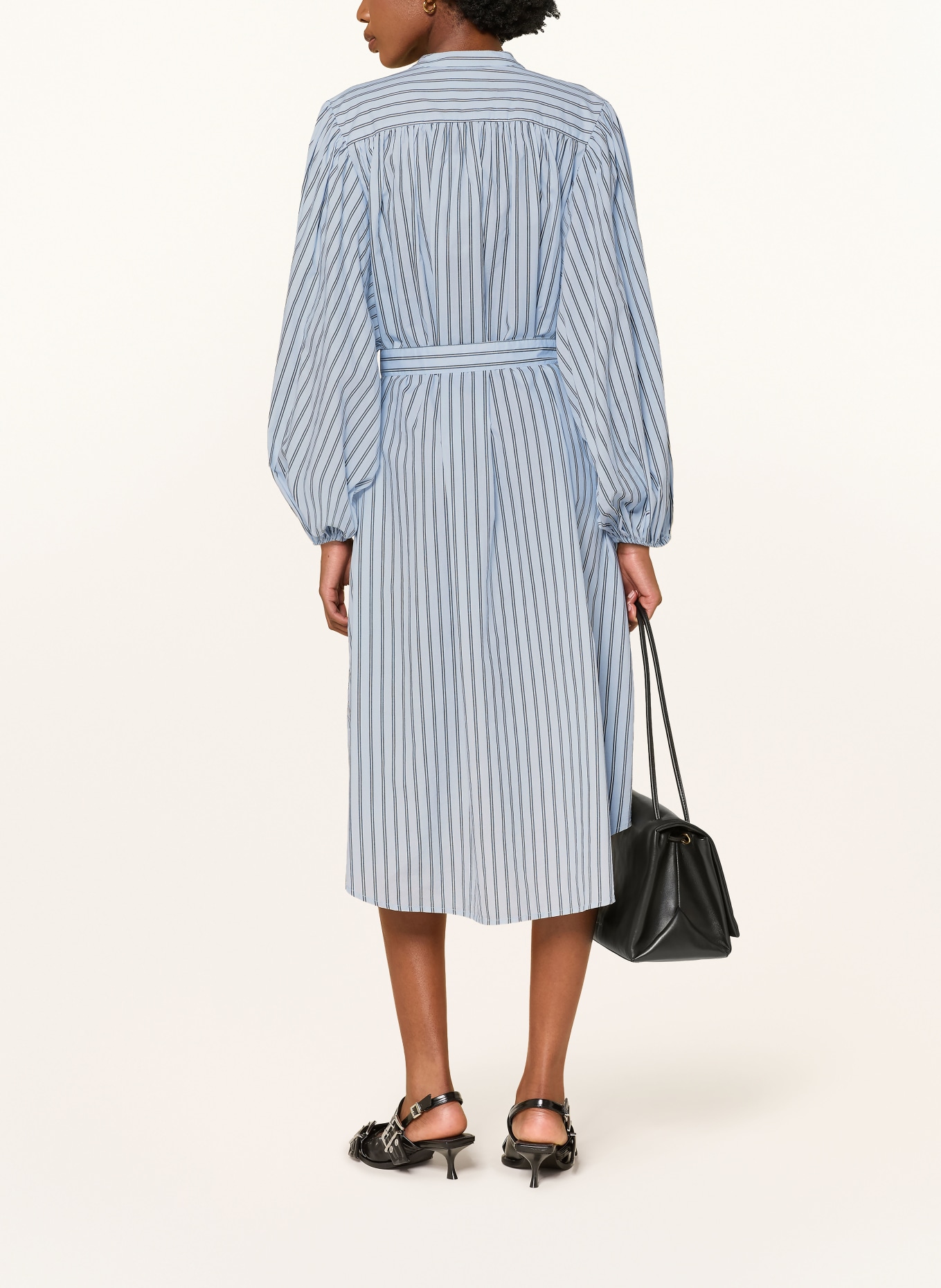 ESSENTIEL ANTWERP Kleid JEMINE mit Schmucksteinen: BLAUGRAU / DUNKELGRAU / WEISS