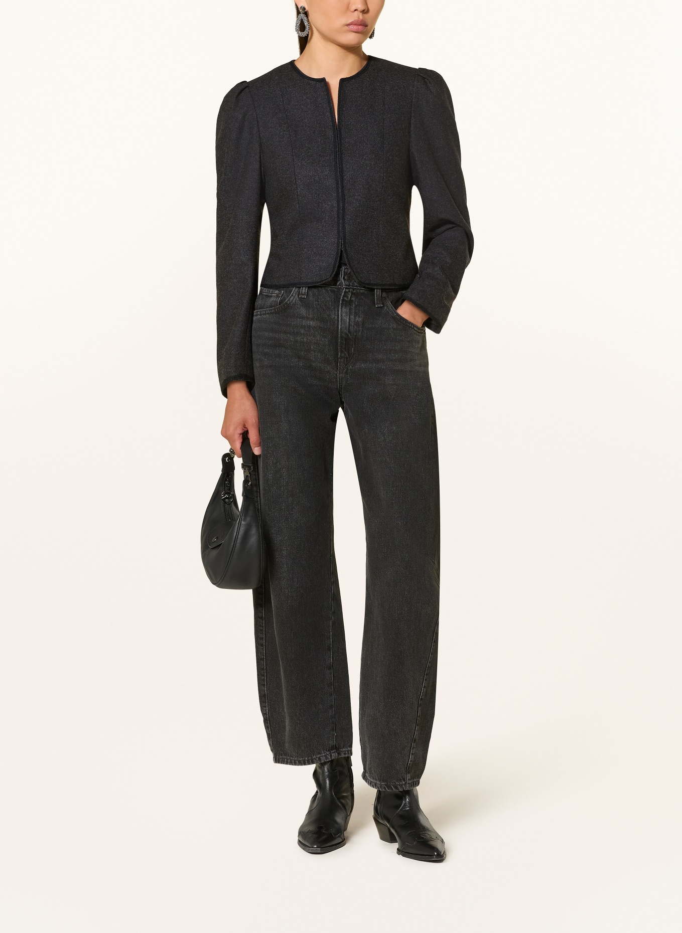 Johann & Johanna Veste Janker: GRIS FONCÉ