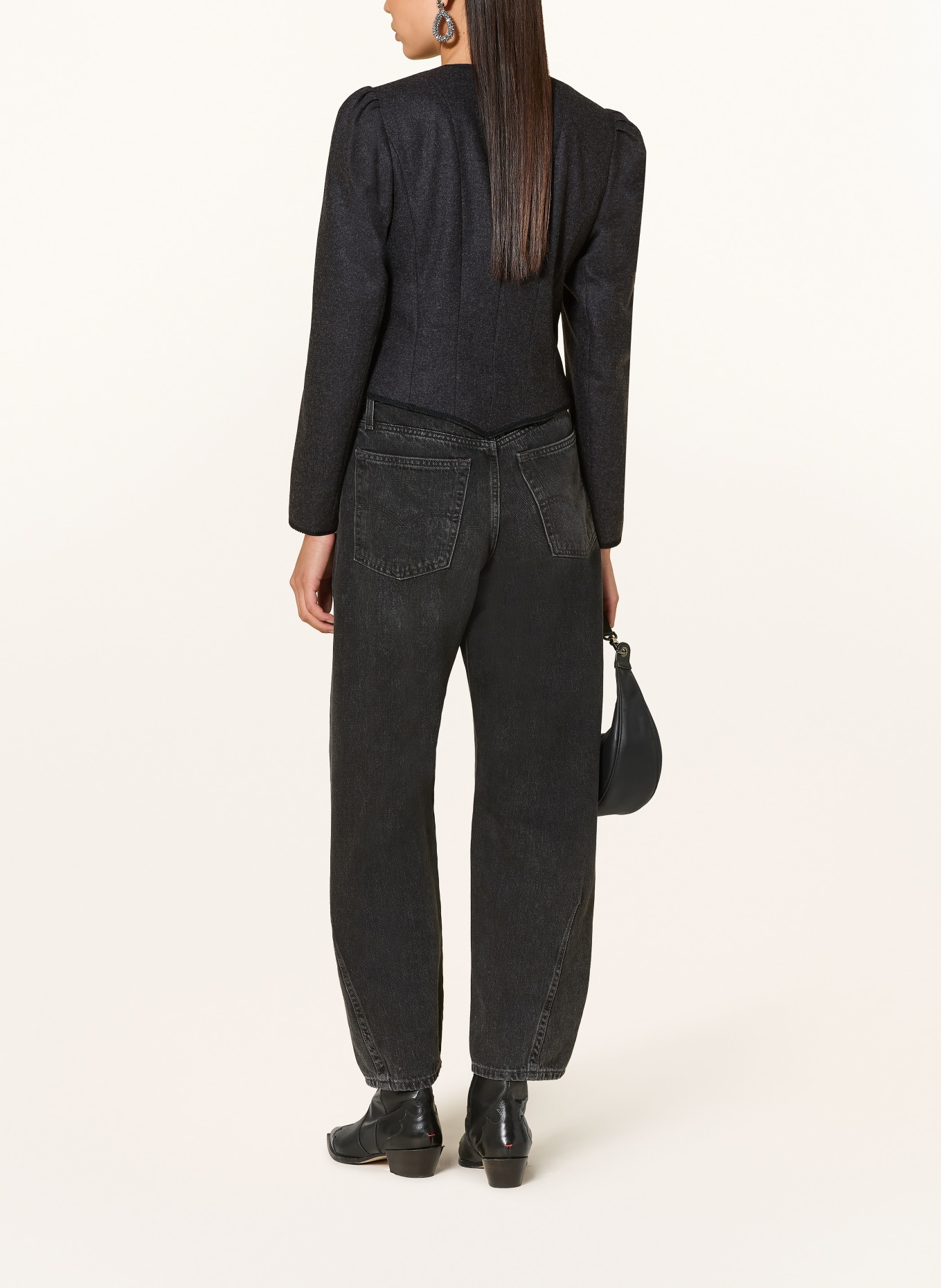 Johann & Johanna Veste Janker: GRIS FONCÉ