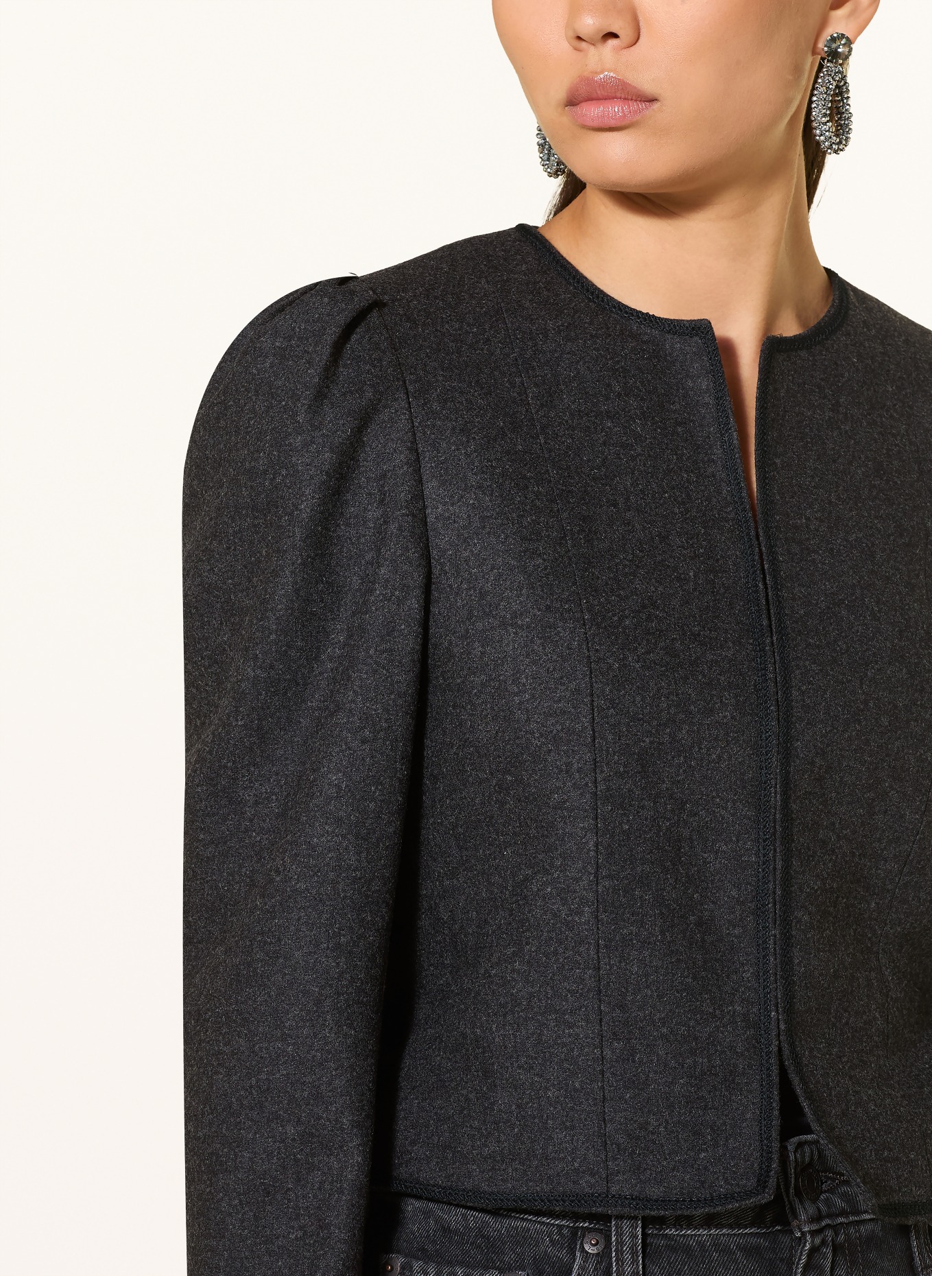 Johann & Johanna Veste Janker: GRIS FONCÉ