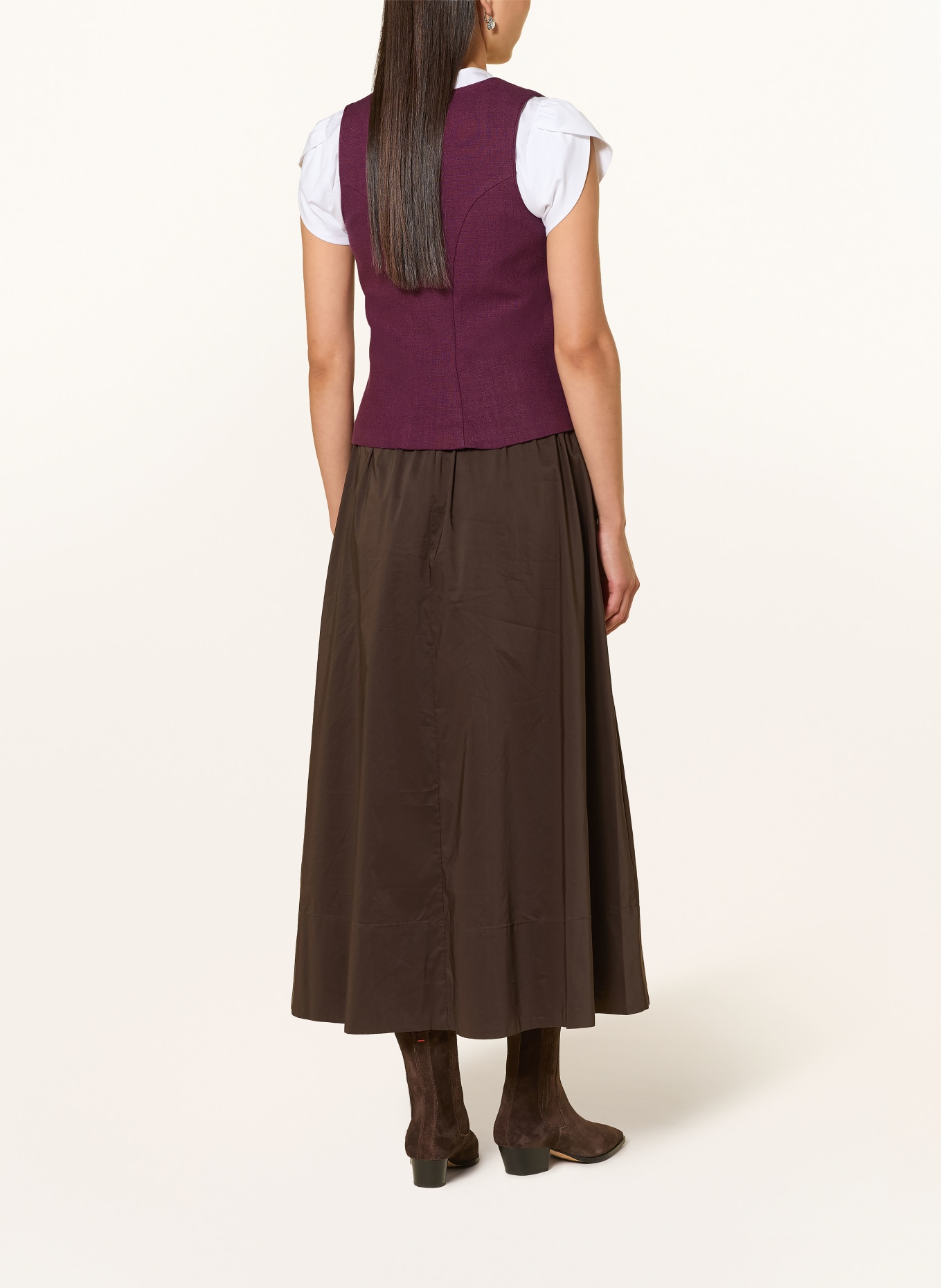 Johann & Johanna Corsage traditionnel en lin: FUCHSIA